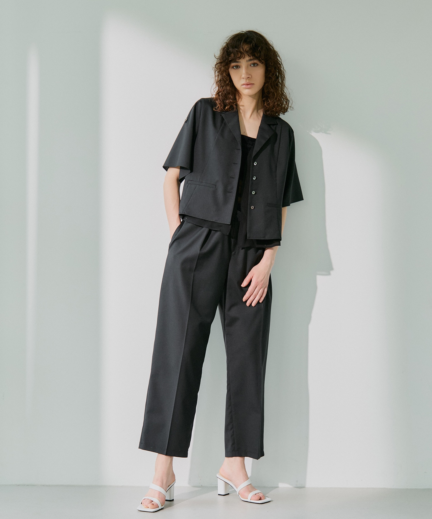 Open Collar Combi Shirts