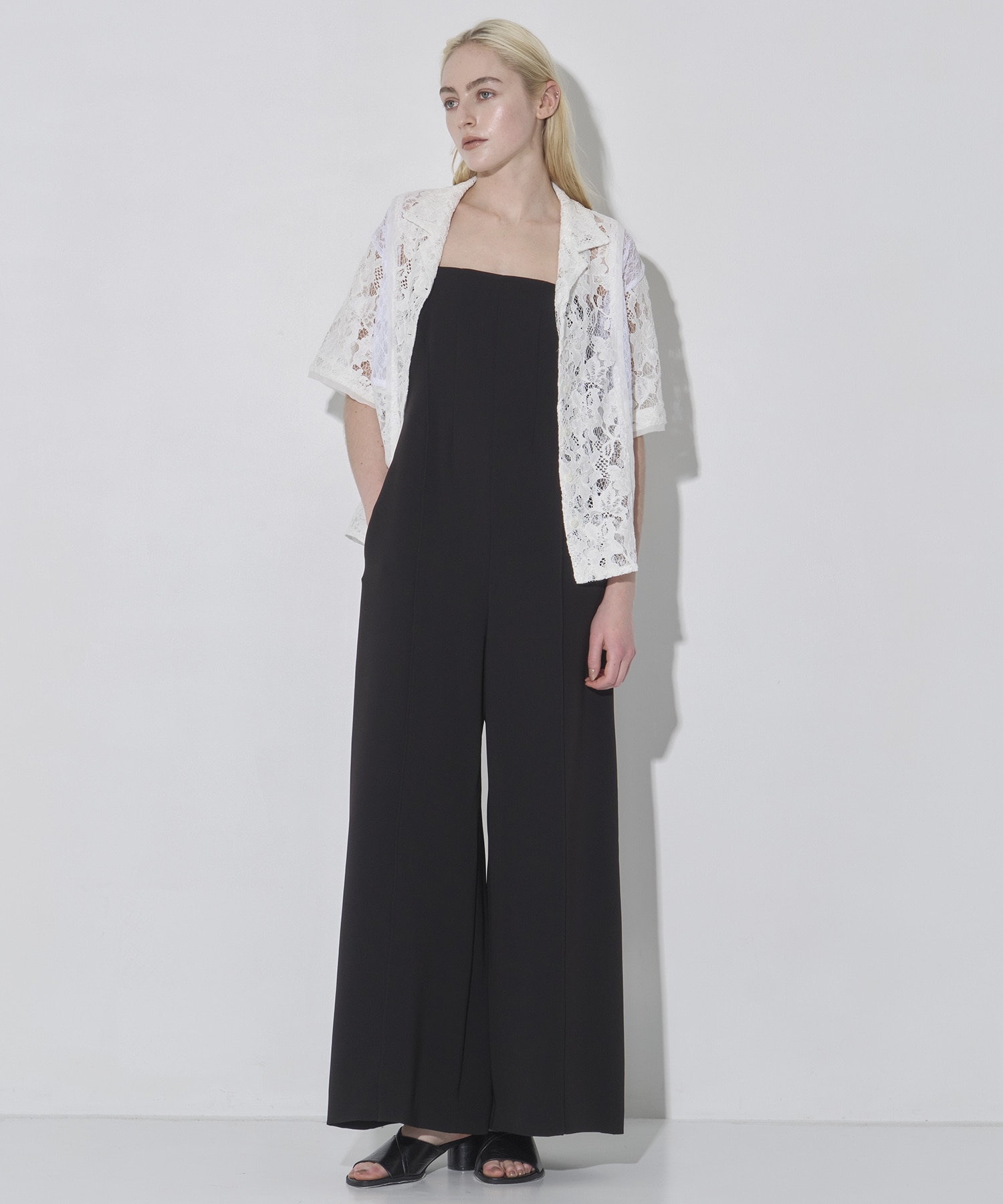 Open Collar Lace Shirts