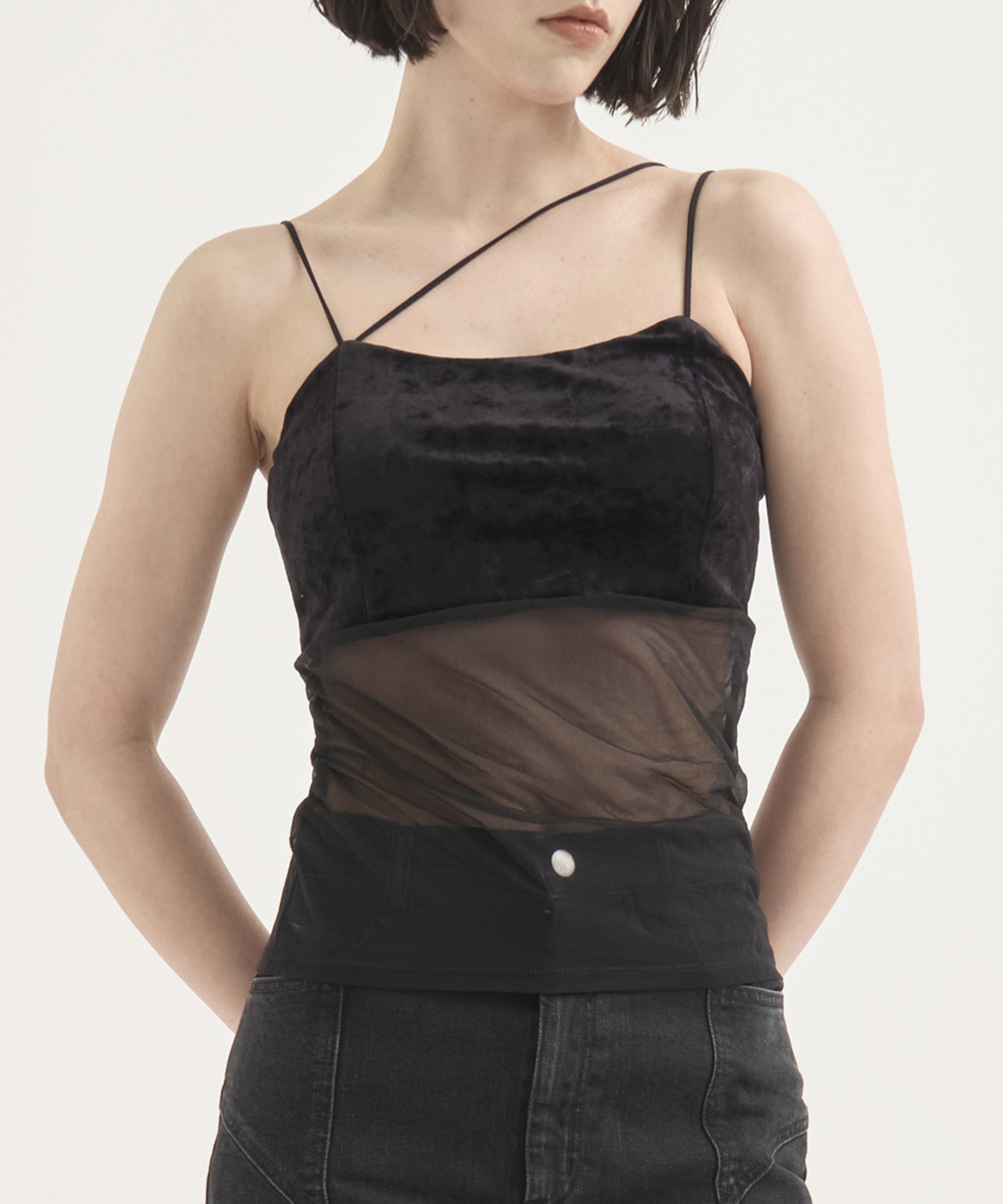 Cupin Velour Asym Camisole