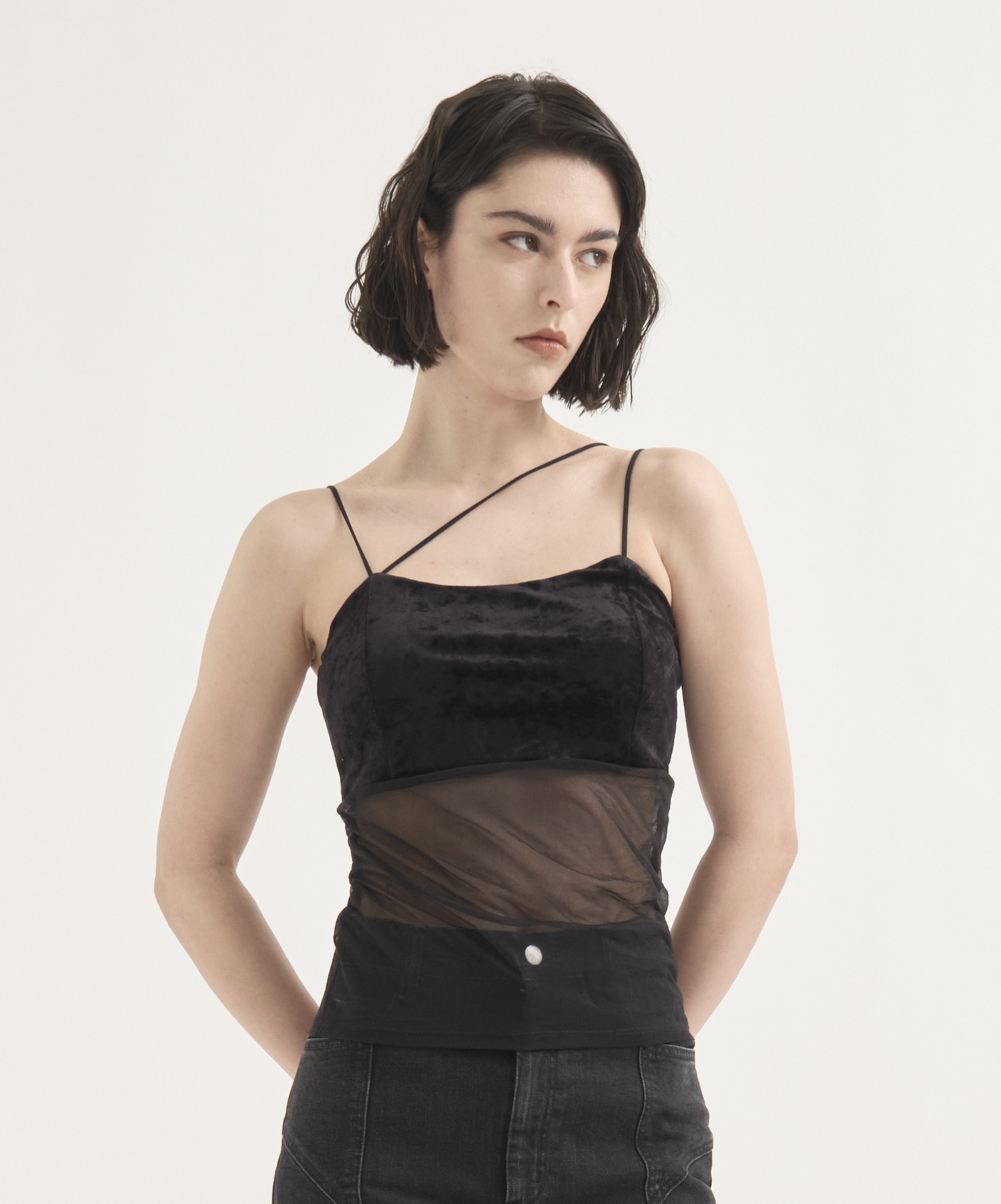 Cupin Velour Asym Camisole