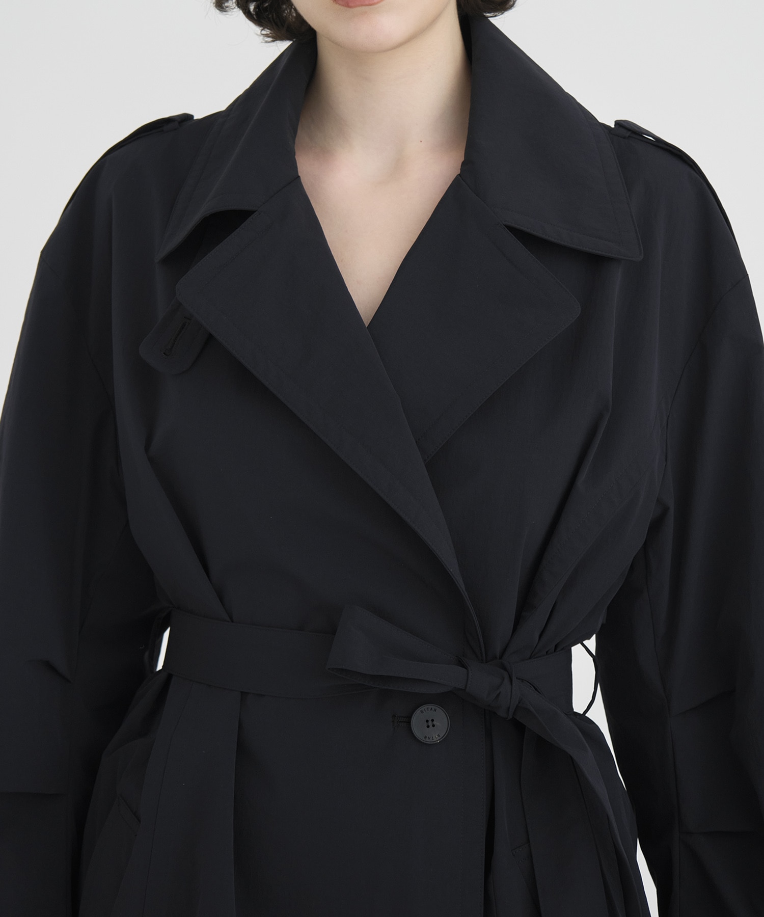 Wide Lapel Trench Coat