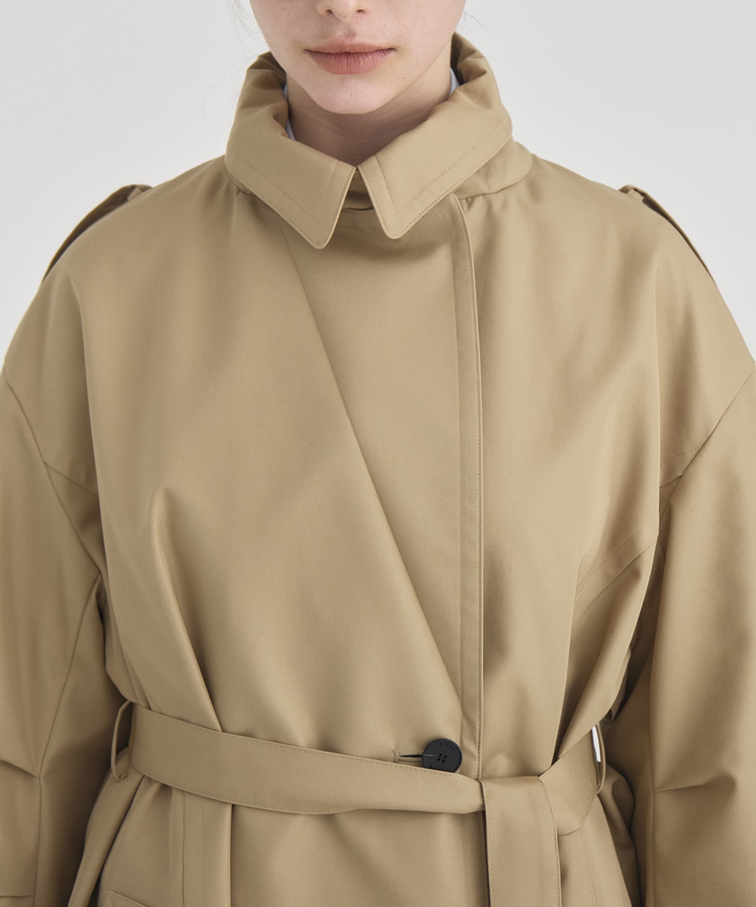 Wide Lapel Trench Coat