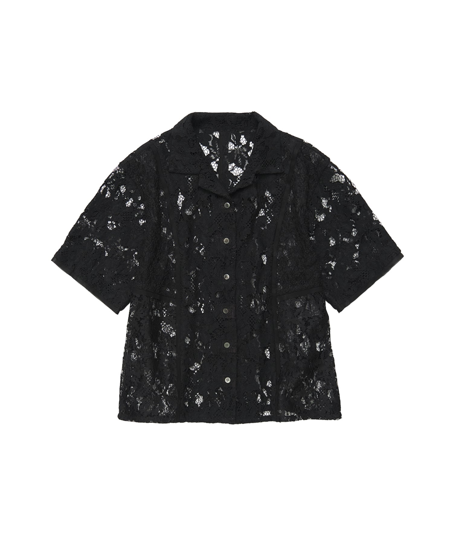 Open Collar Lace Shirts
