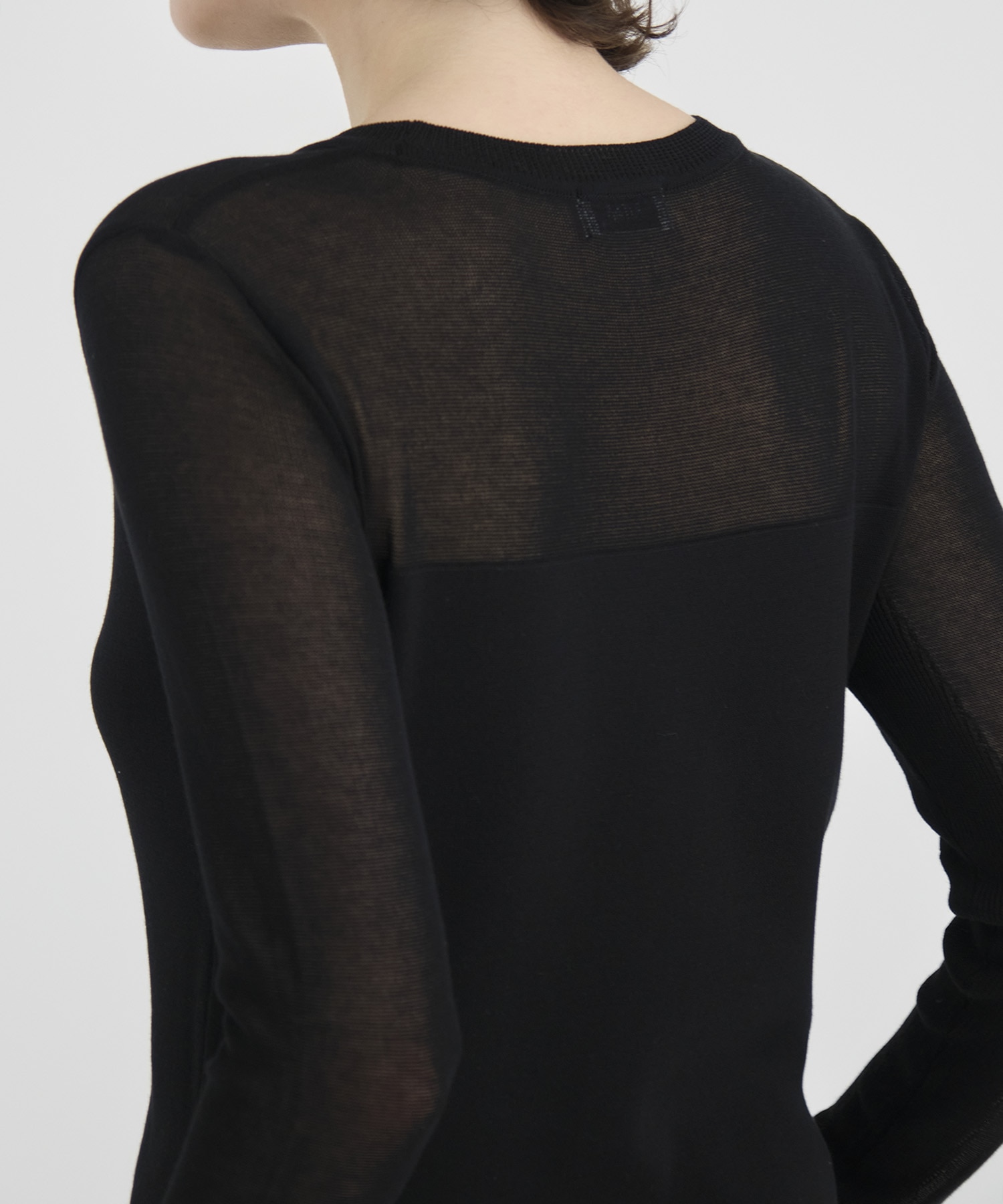 Sheer line Knit Tops