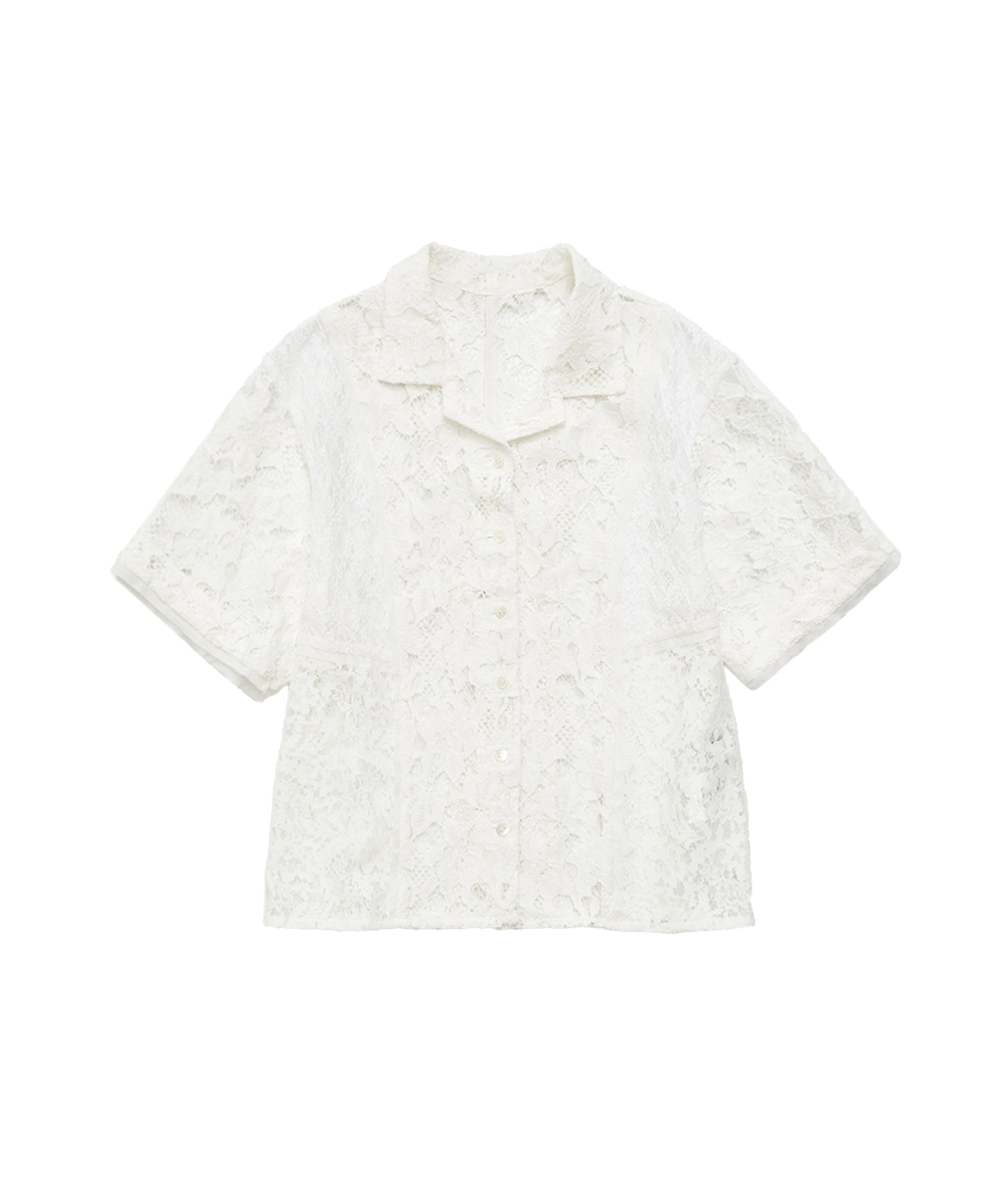 Open Collar Lace Shirts