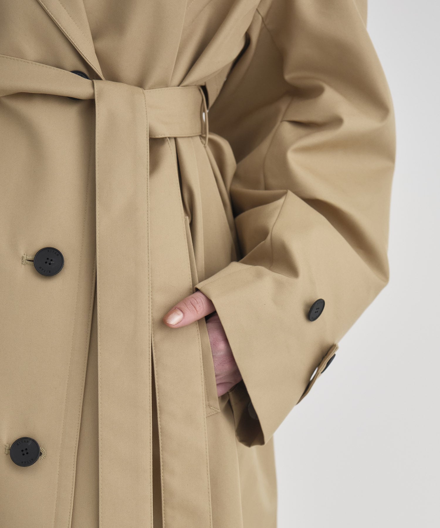 Wide Lapel Trench Coat