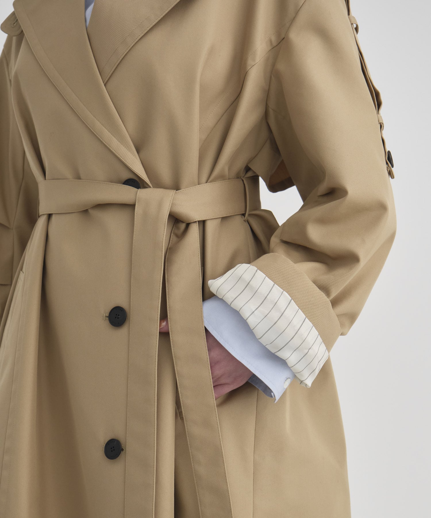 Wide Lapel Trench Coat