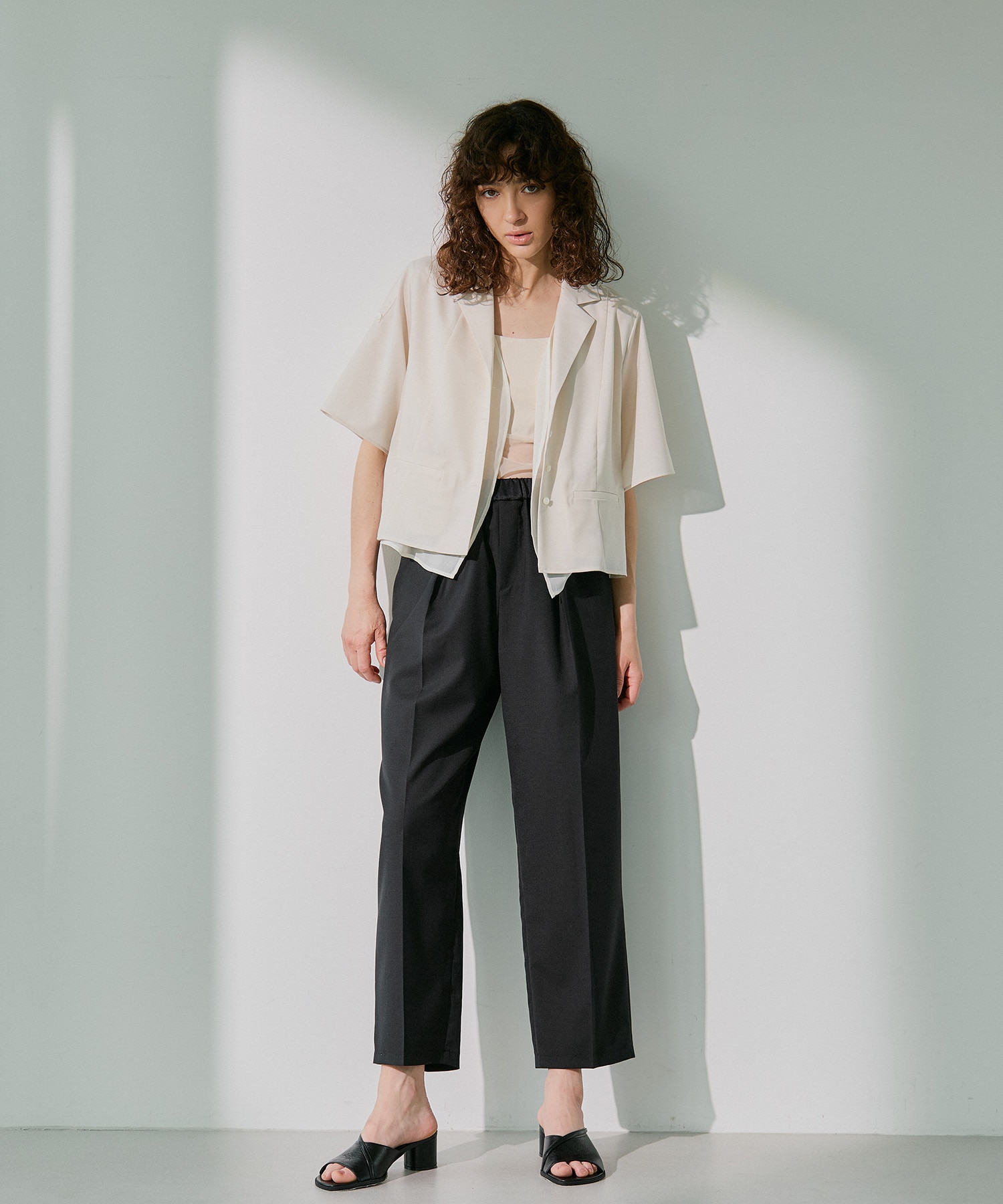 Open Collar Combi Shirts