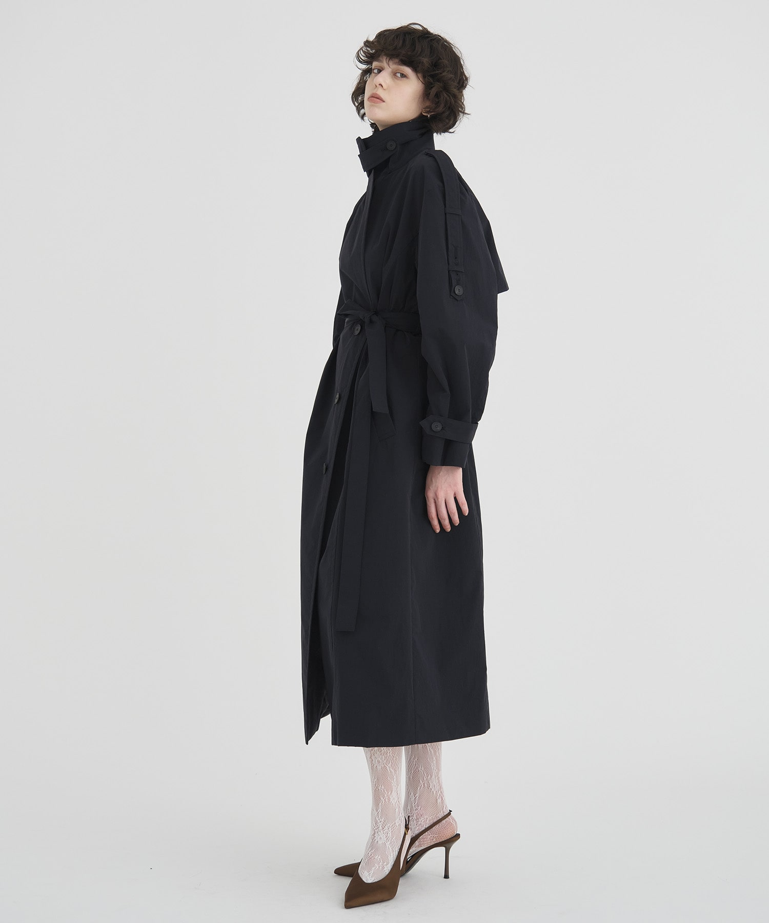 Wide Lapel Trench Coat