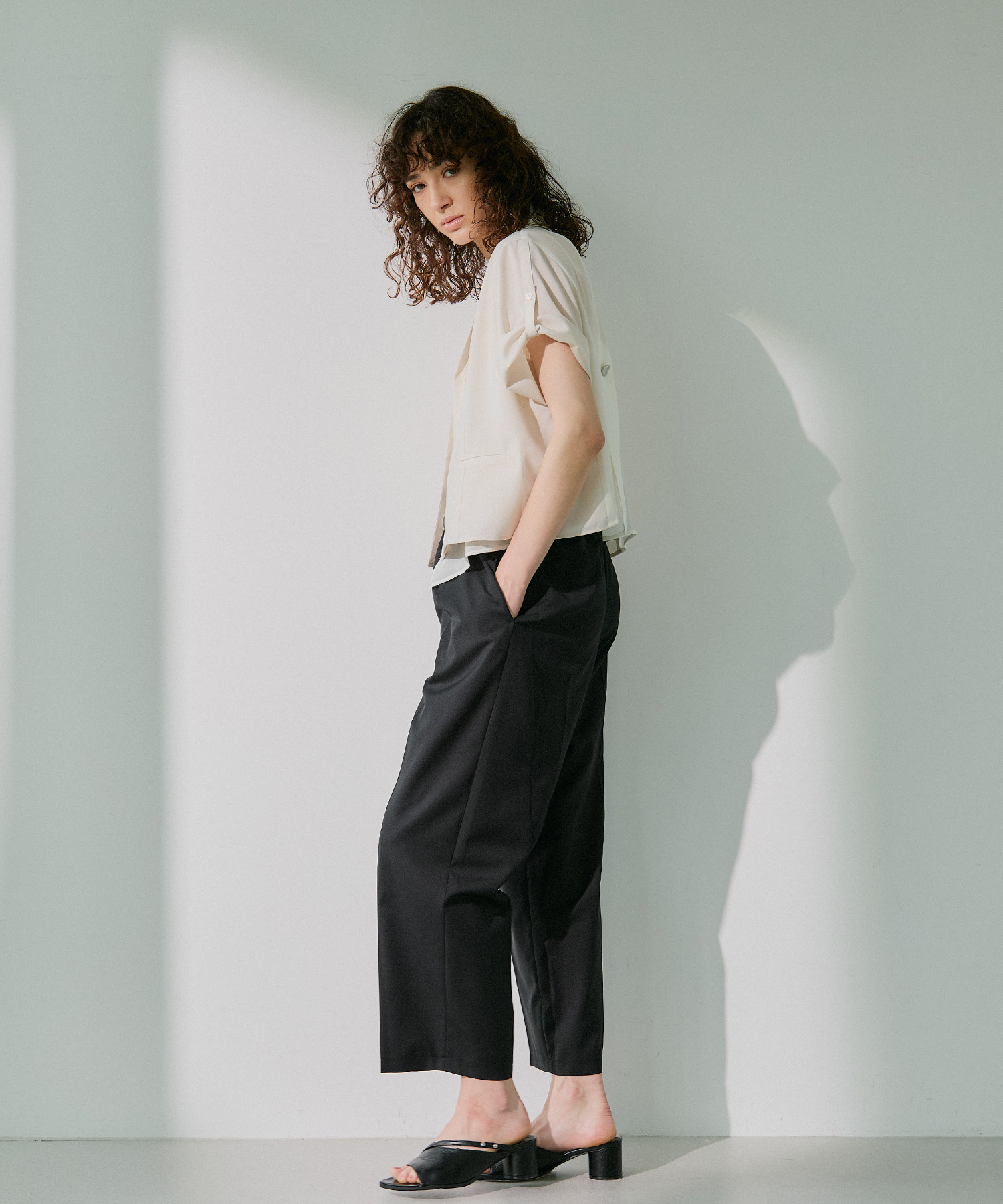 Open Collar Combi Shirts