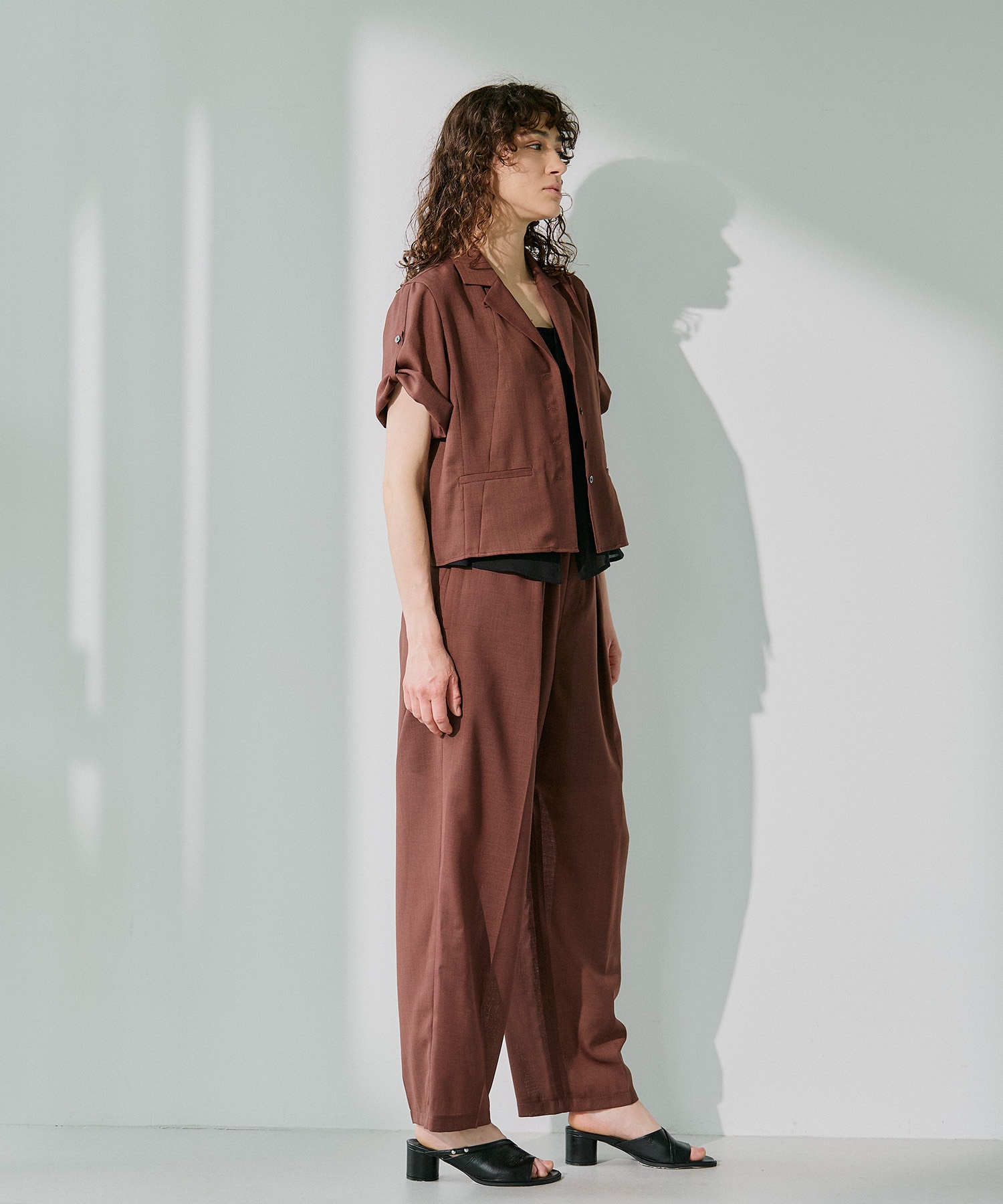 Open Collar Combi Shirts