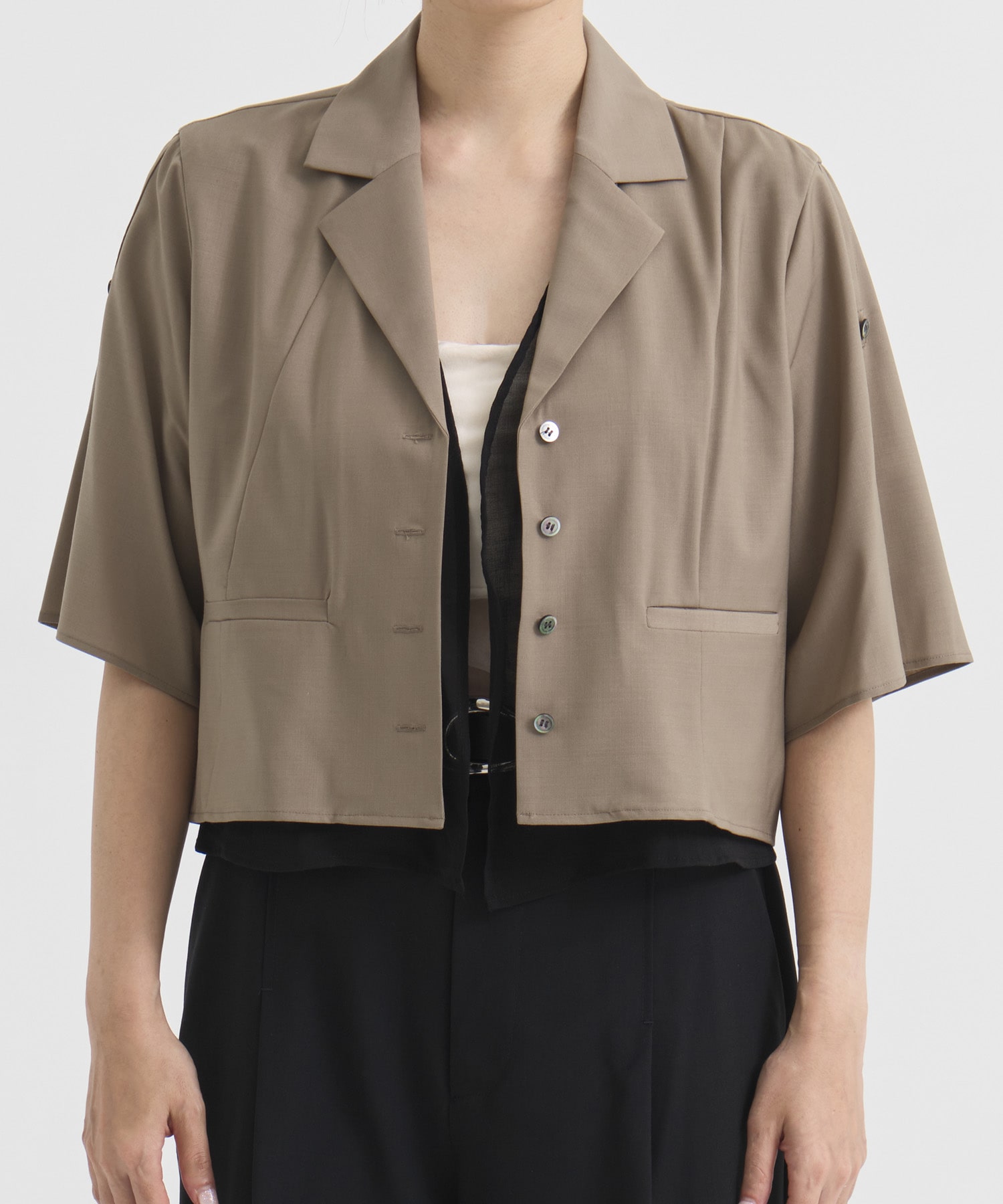 Open Collar Short  Shirts