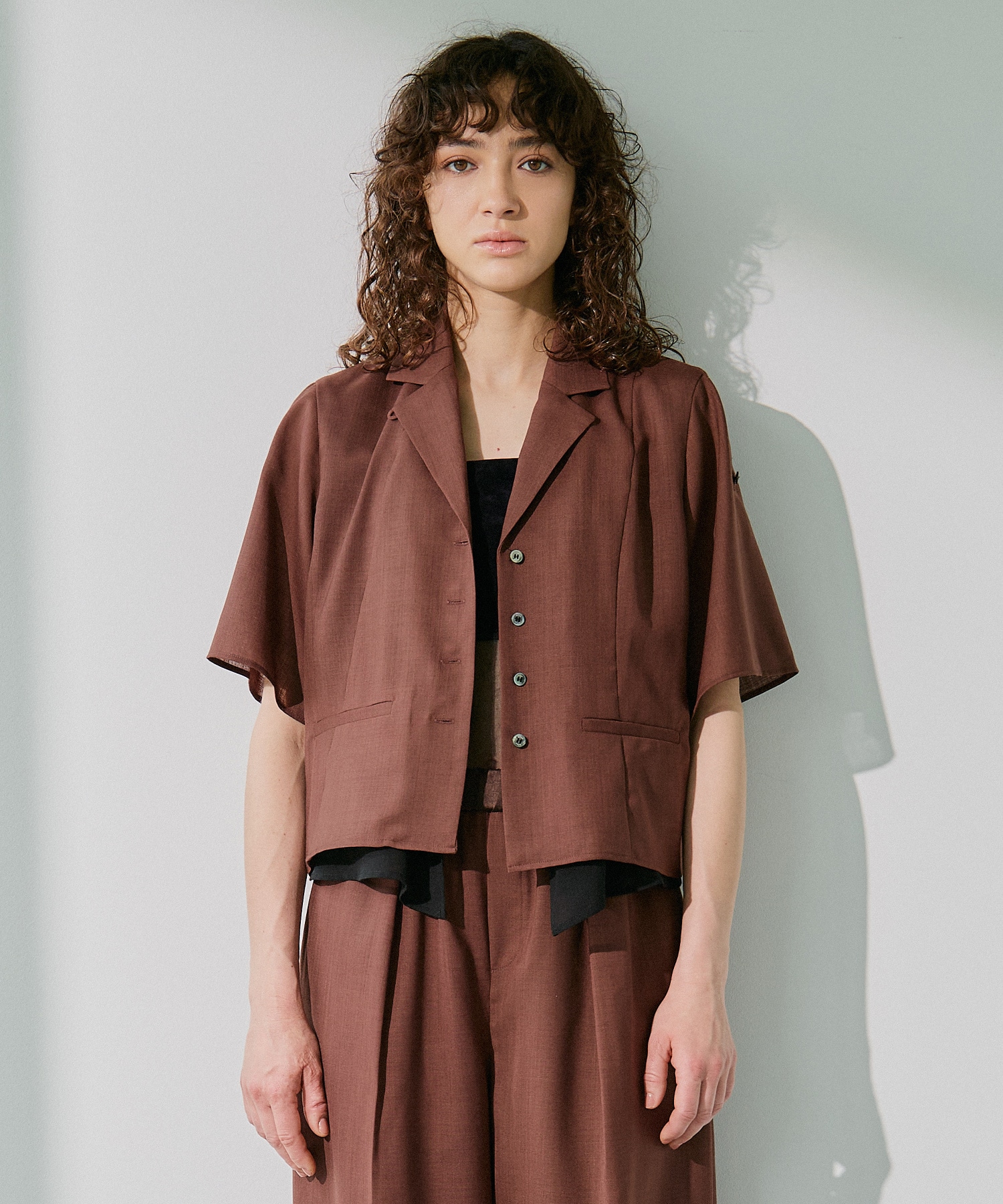 Open Collar Combi Shirts