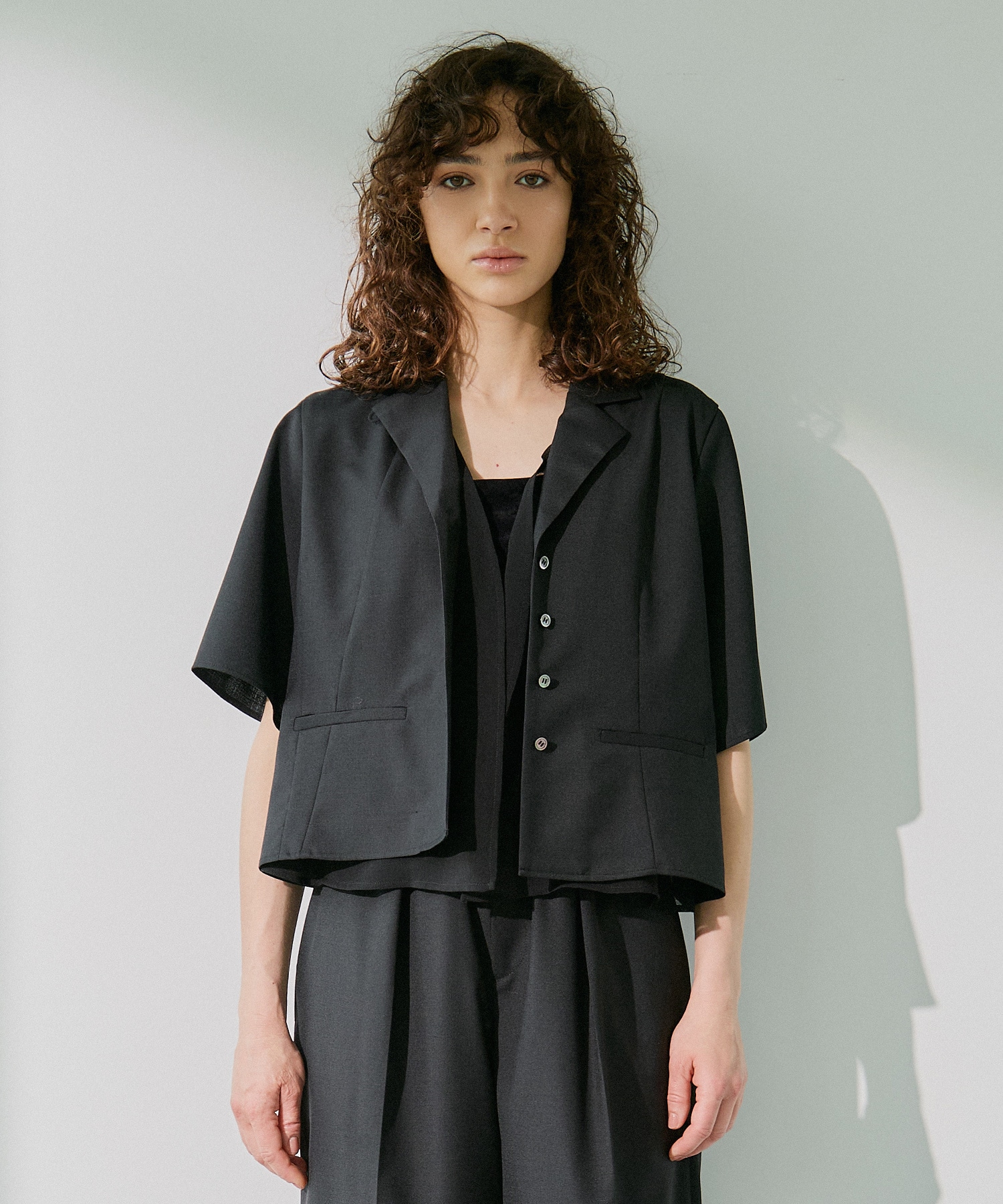 Open Collar Combi Shirts