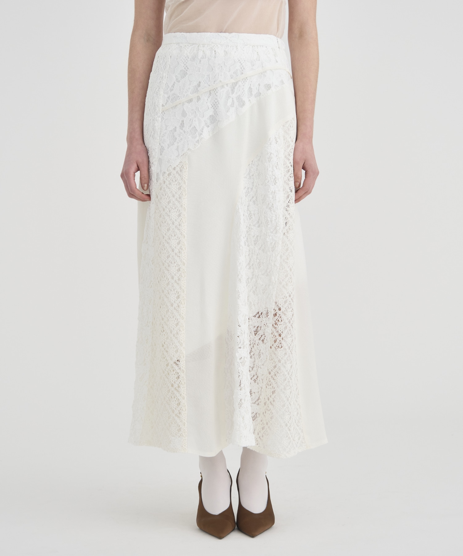 Slant Asym Lace Skirt