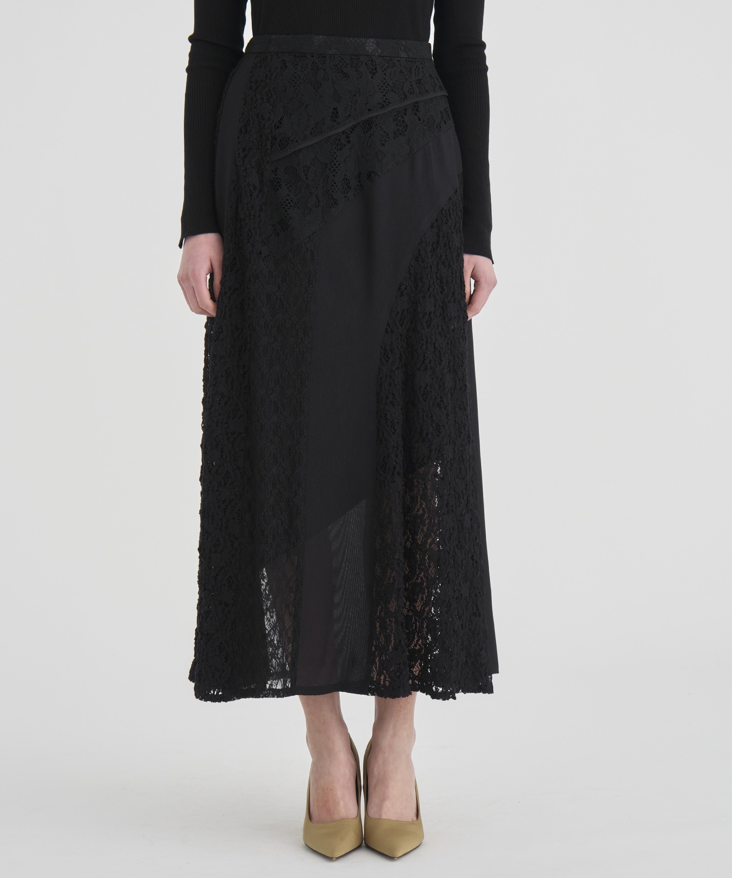 Slant Asym Lace Skirt