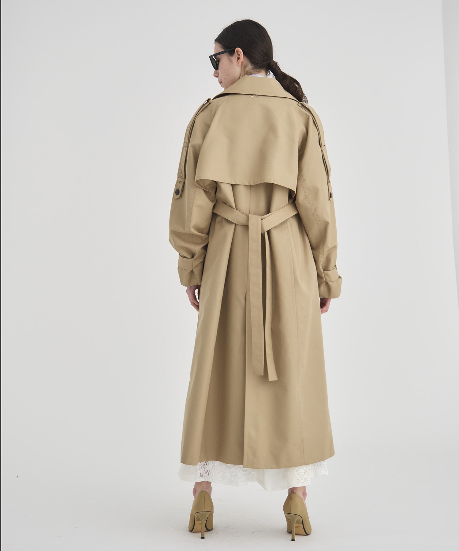 Wide Lapel Trench Coat