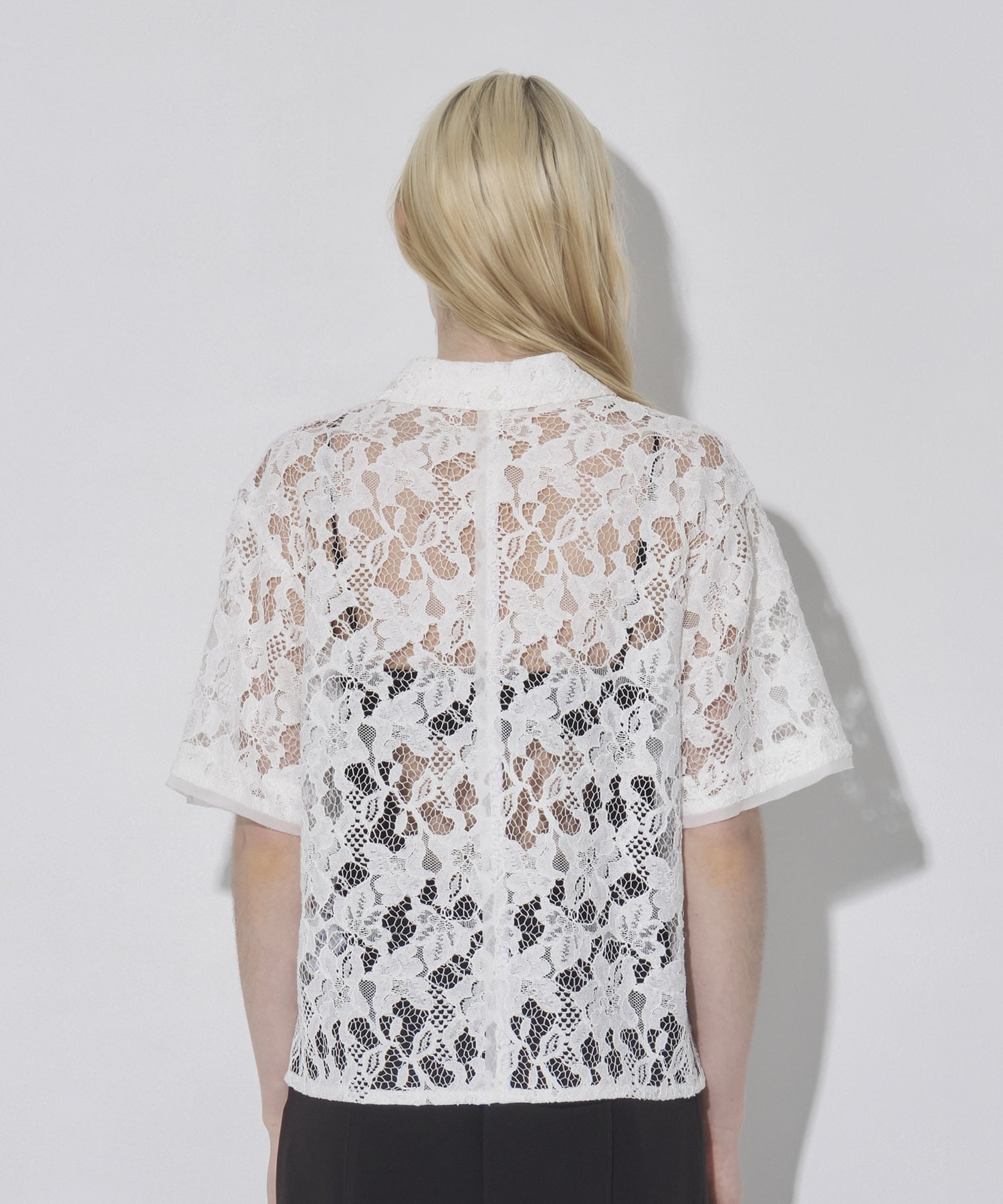 Open Collar Lace Shirts