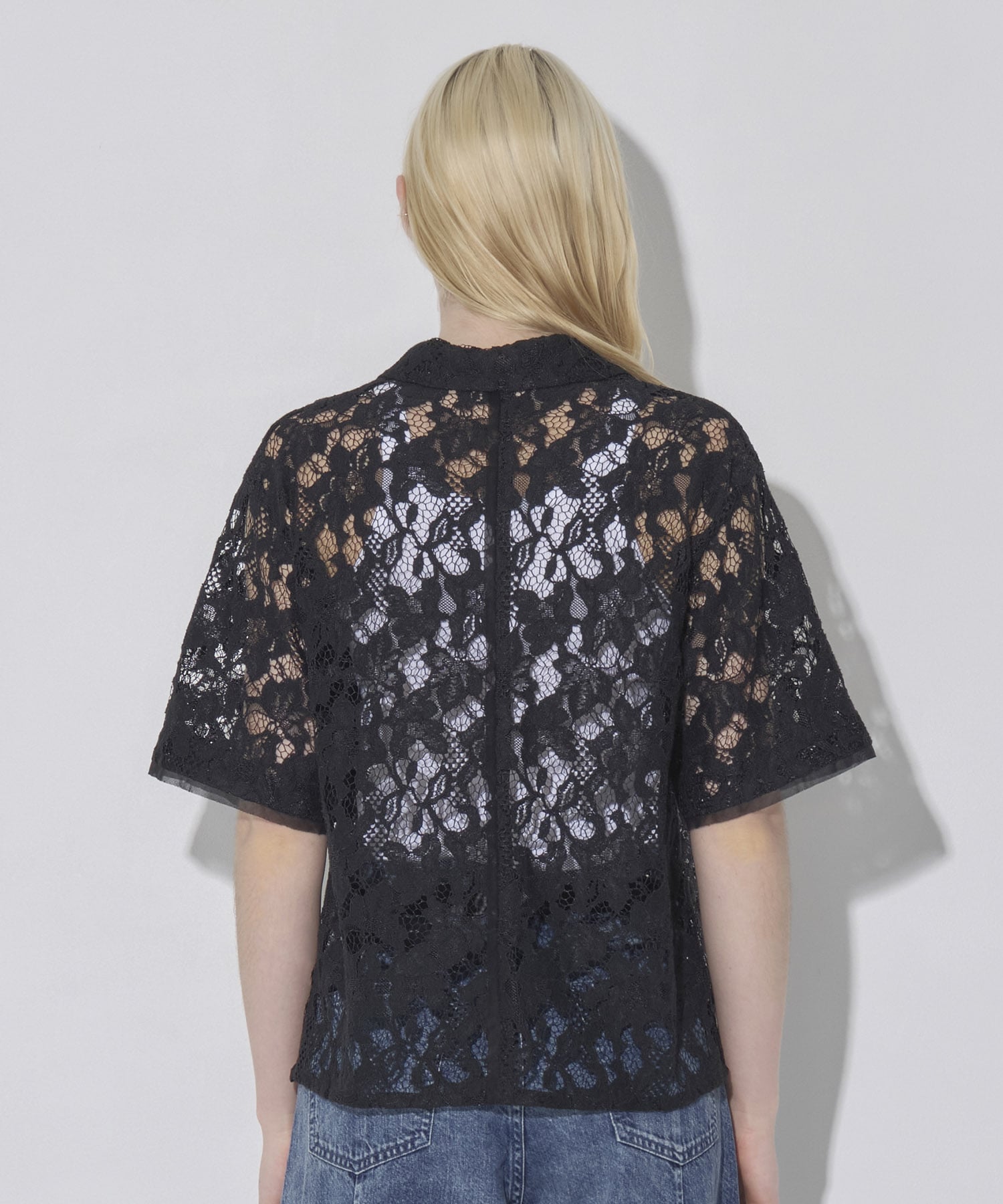Open Collar Lace Shirts