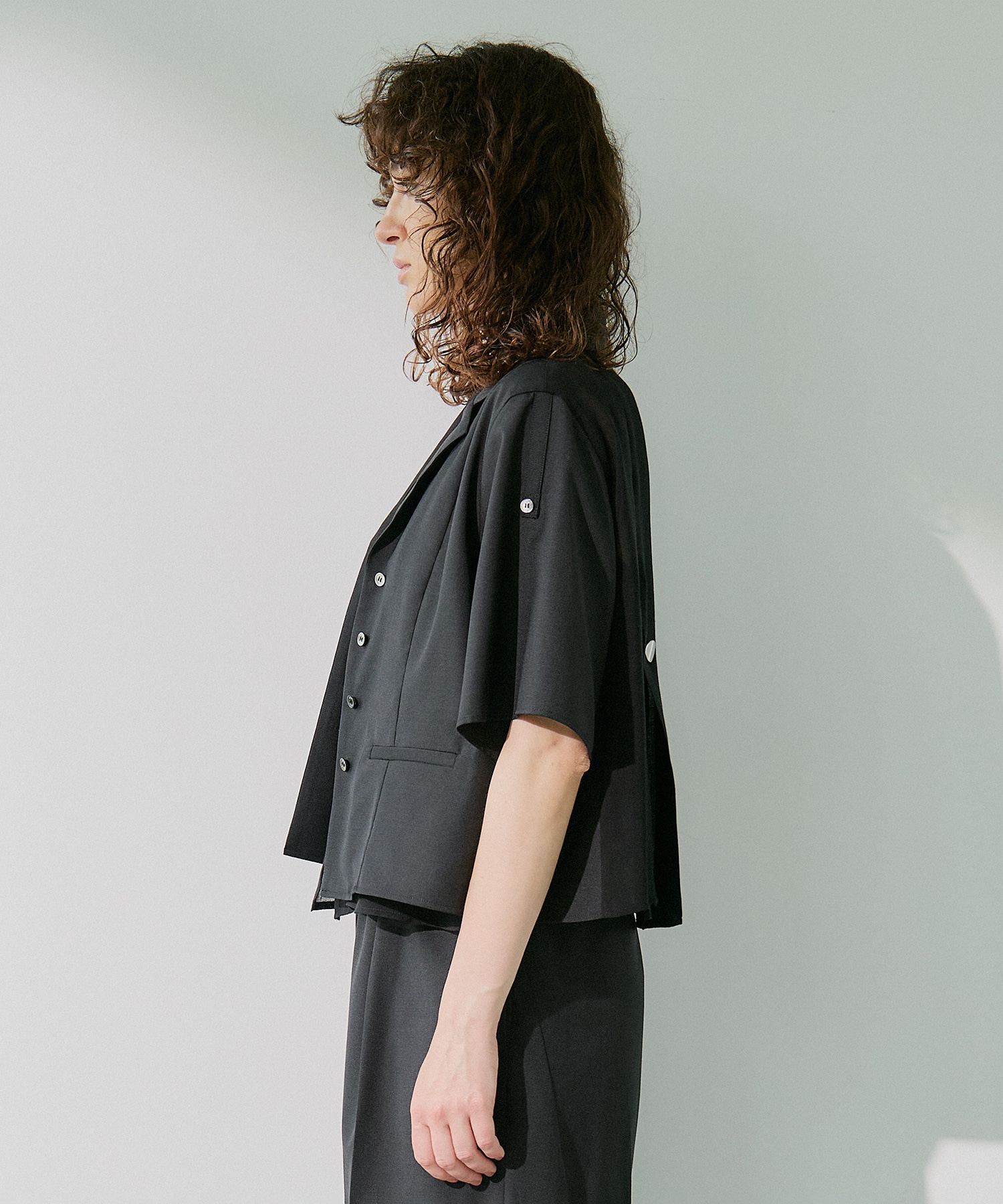 Open Collar Combi Shirts