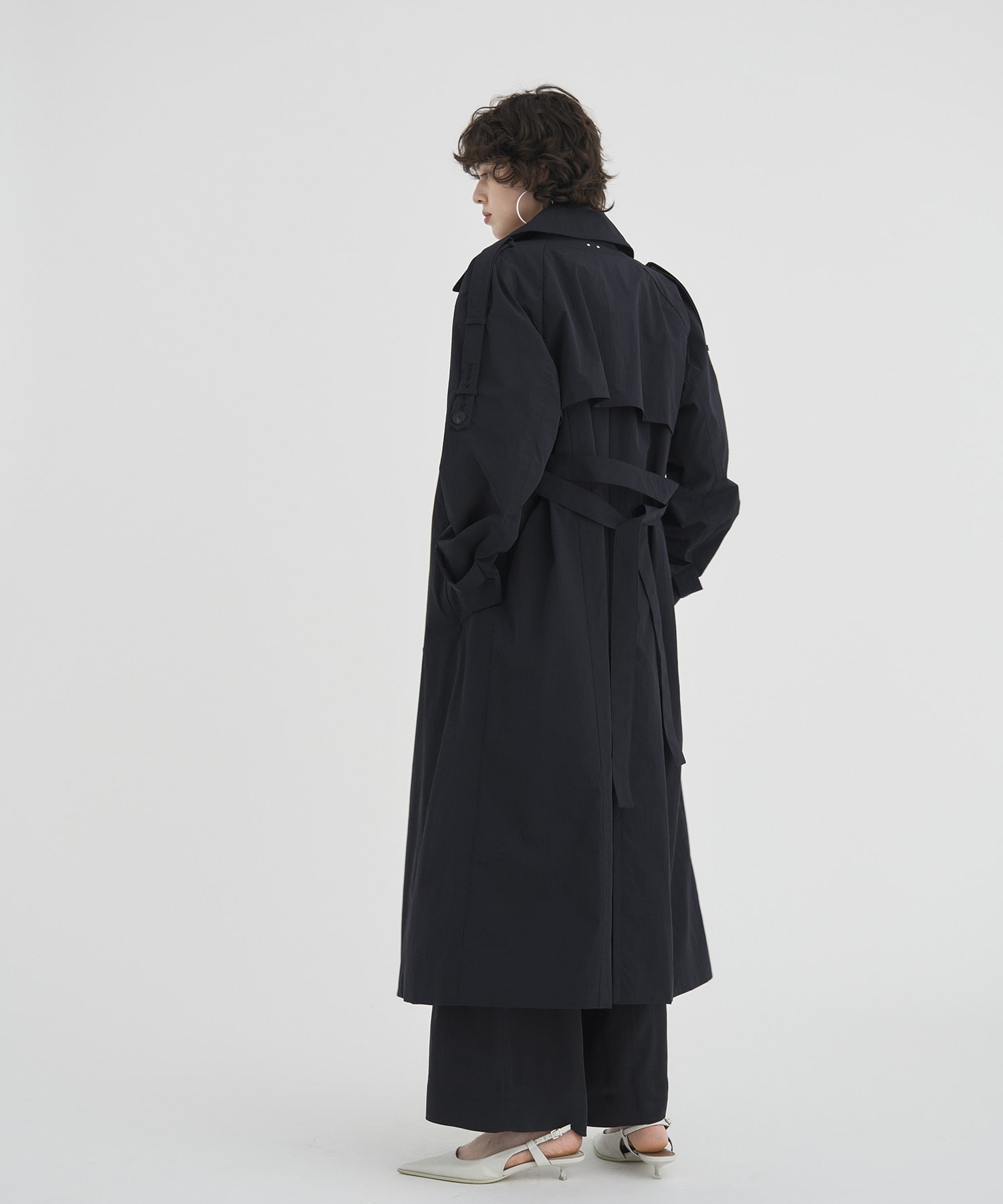 Wide Lapel Trench Coat