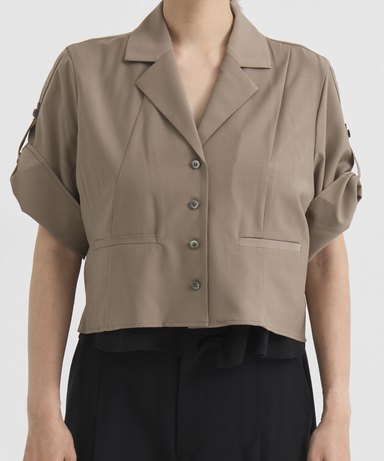 Open Collar Short  Shirts