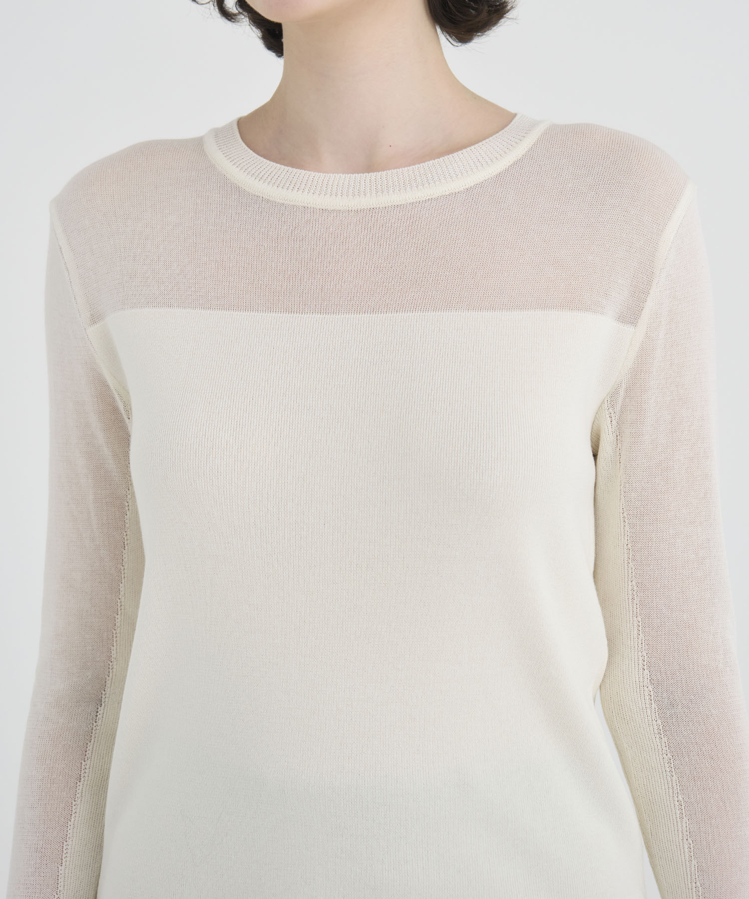 Sheer line Knit Tops