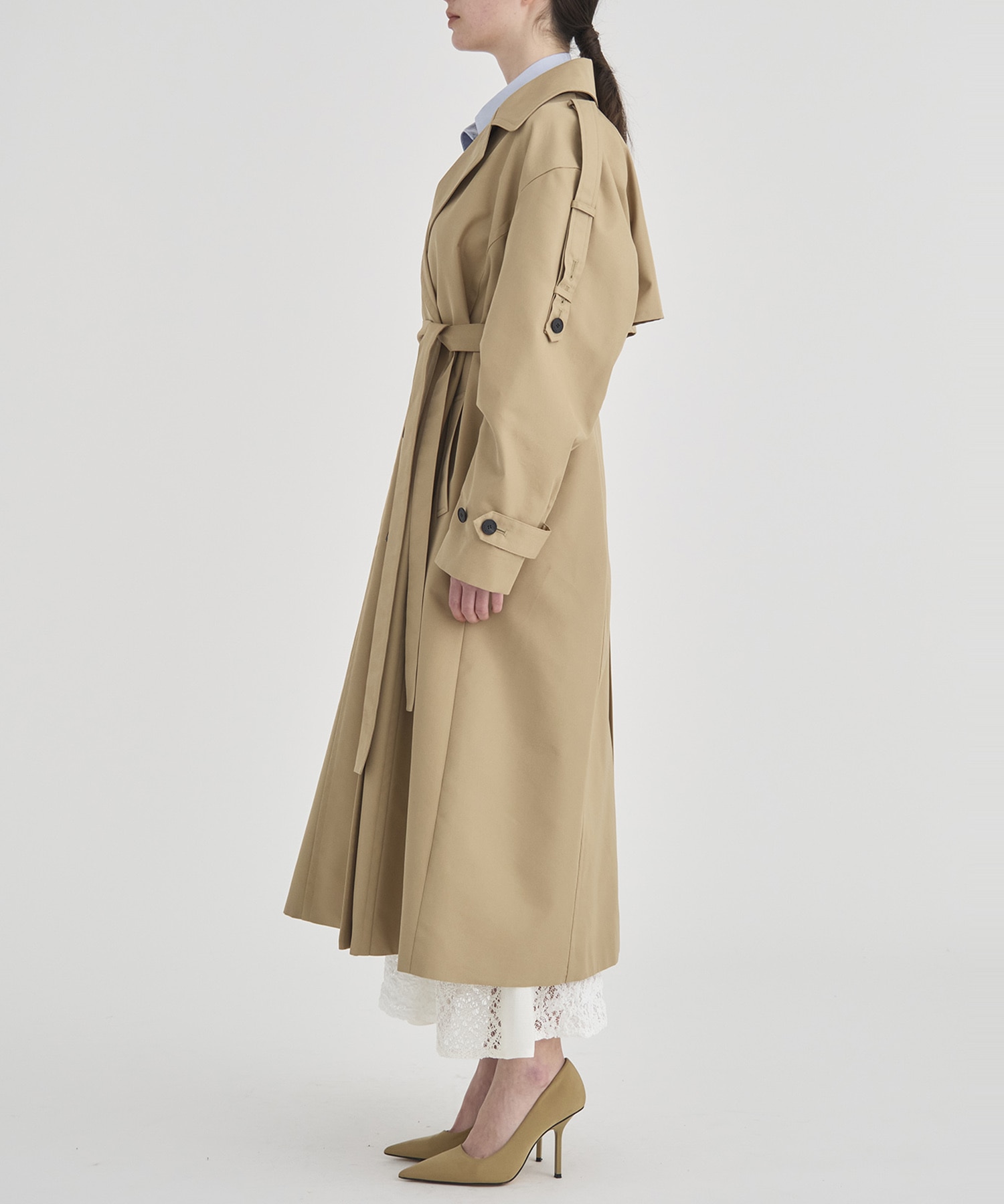 Wide Lapel Trench Coat