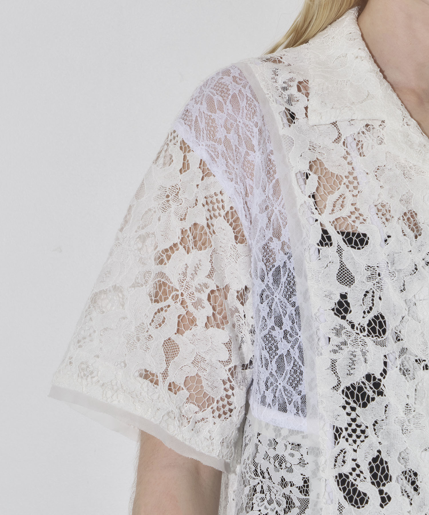 Open Collar Lace Shirts
