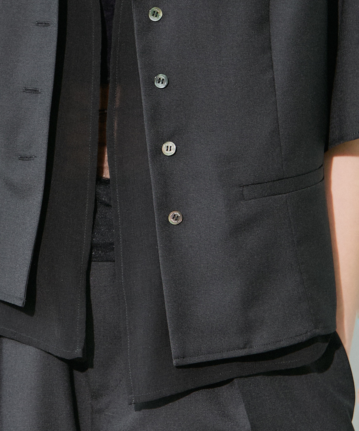 Open Collar Combi Shirts