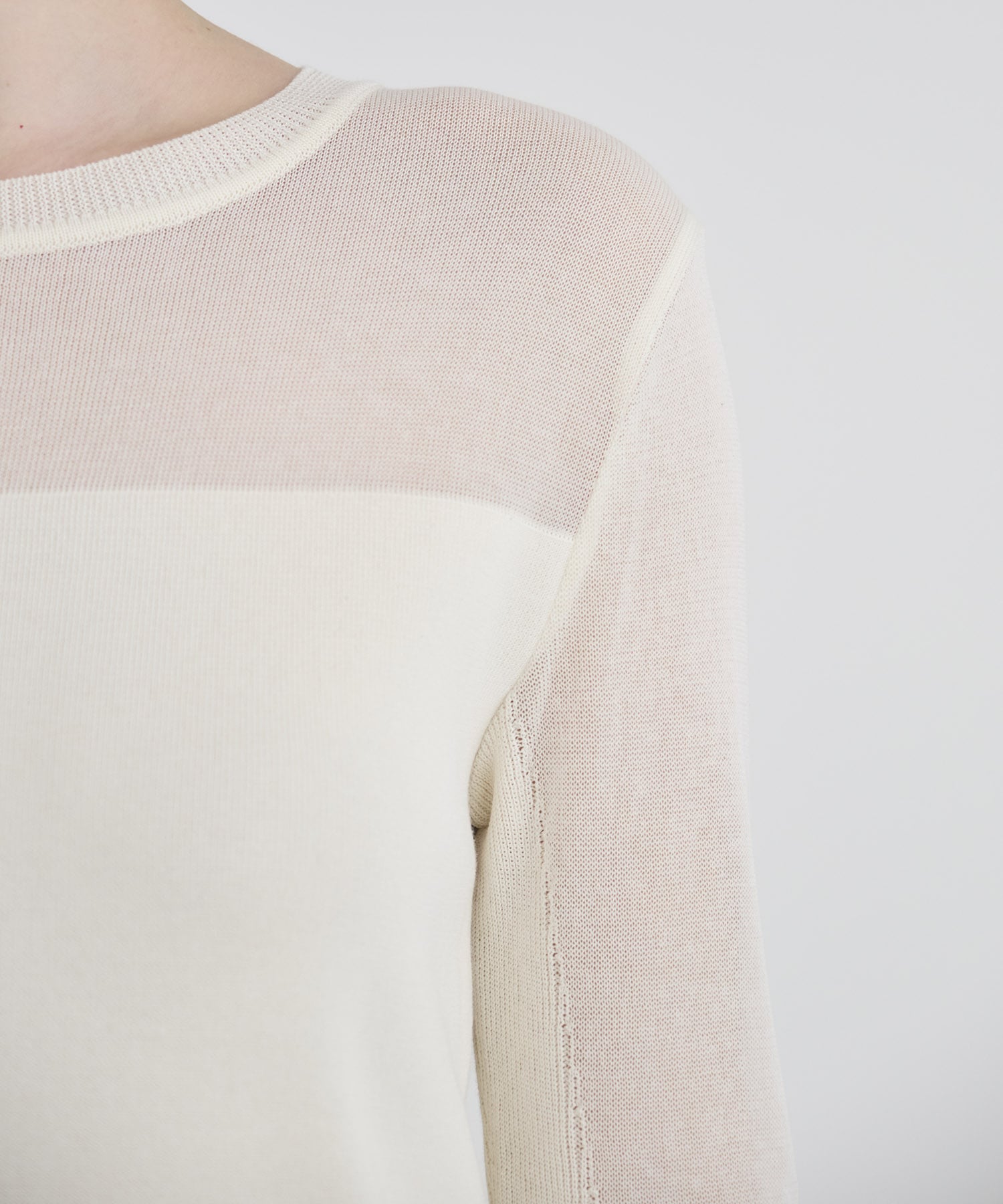 Sheer line Knit Tops