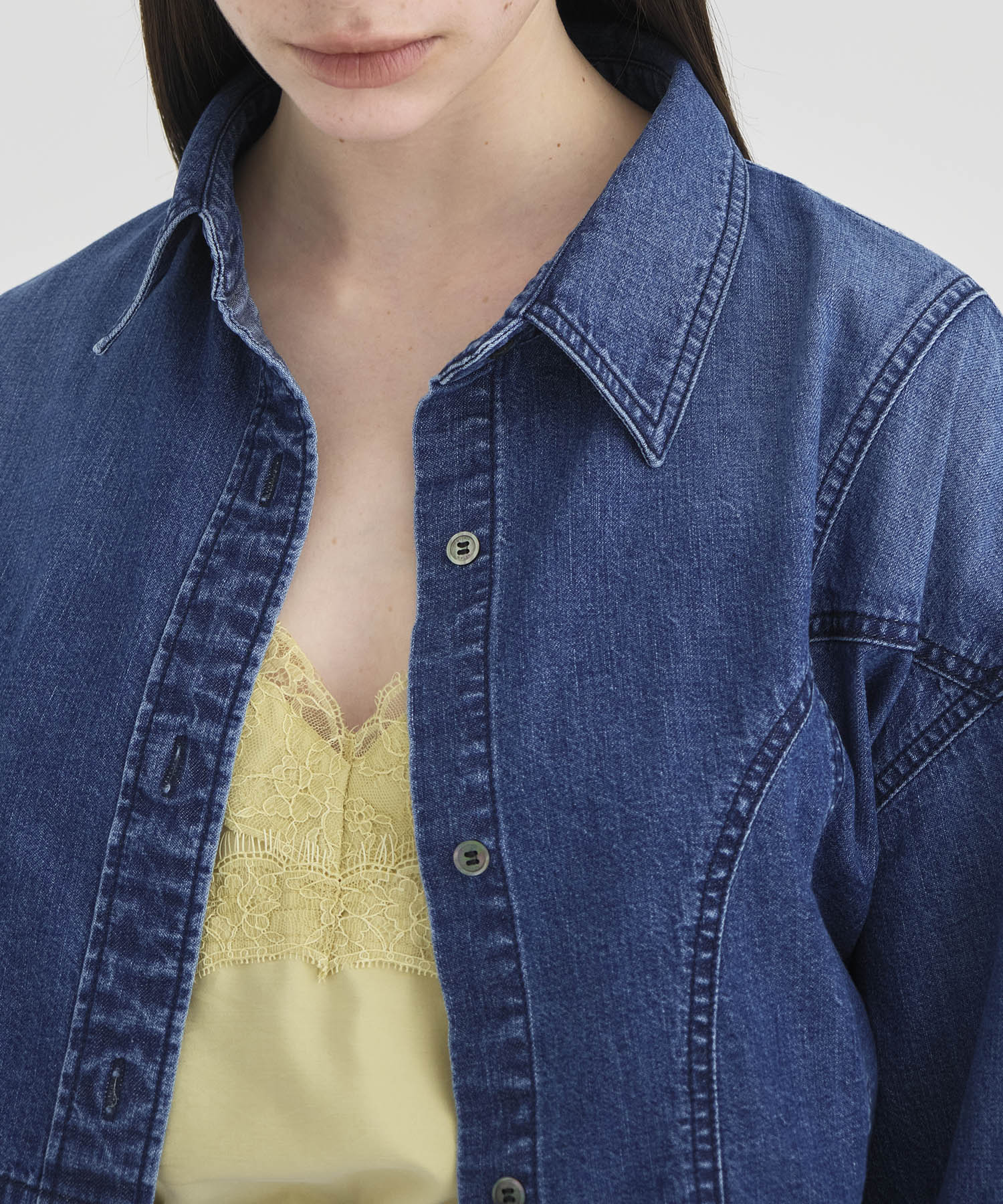 Cutting Denim  Shirt