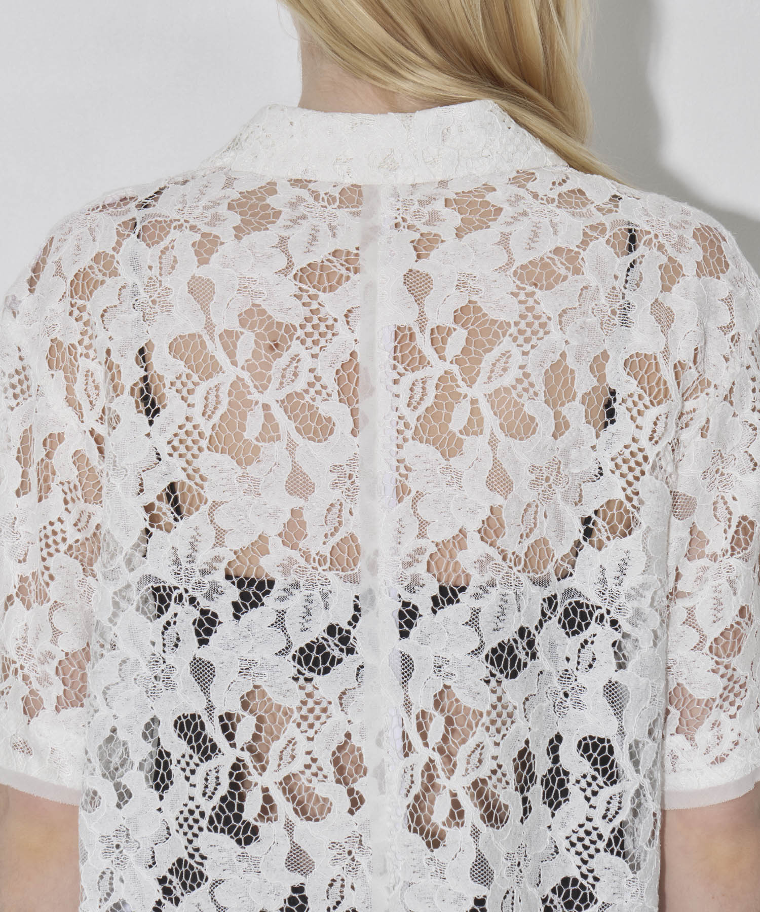Open Collar Lace Shirts
