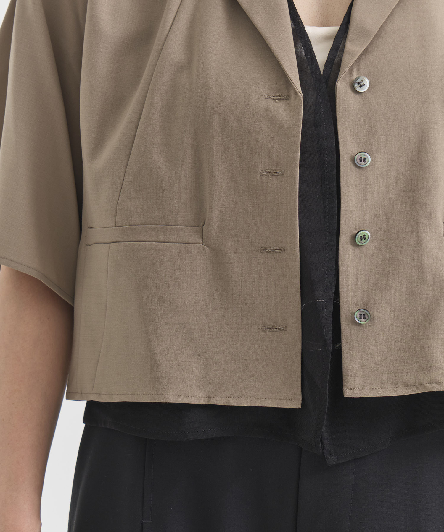 Open Collar Short  Shirts
