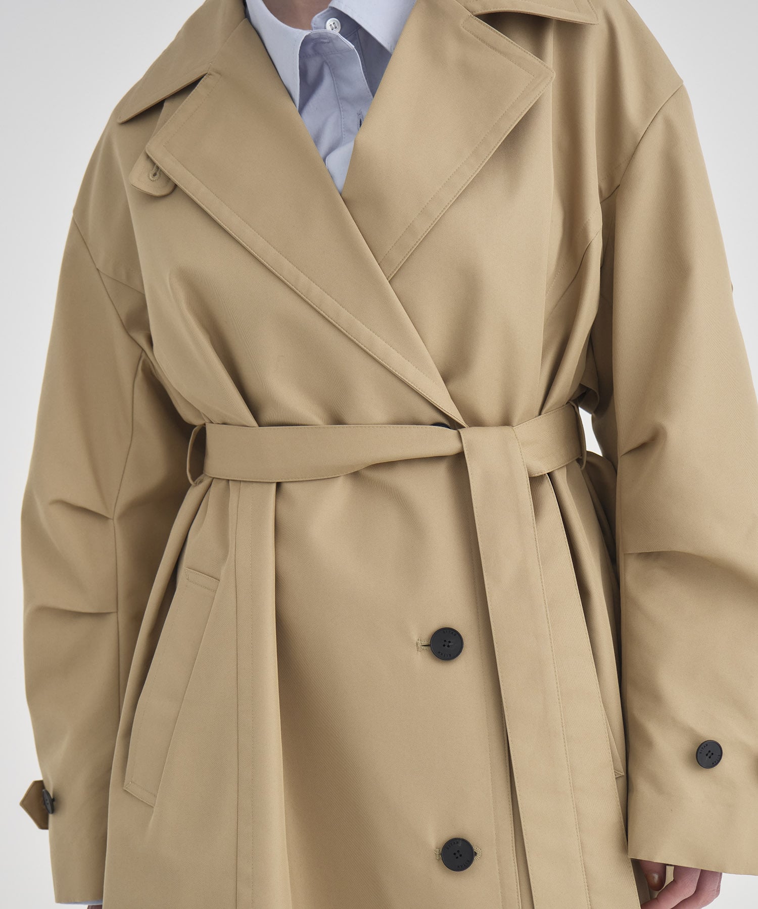 Wide Lapel Trench Coat