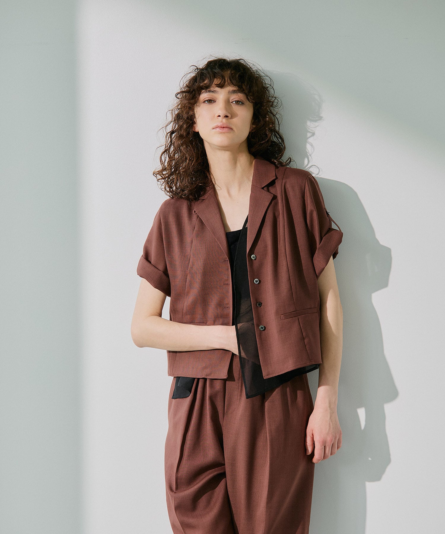 Open Collar Combi Shirts