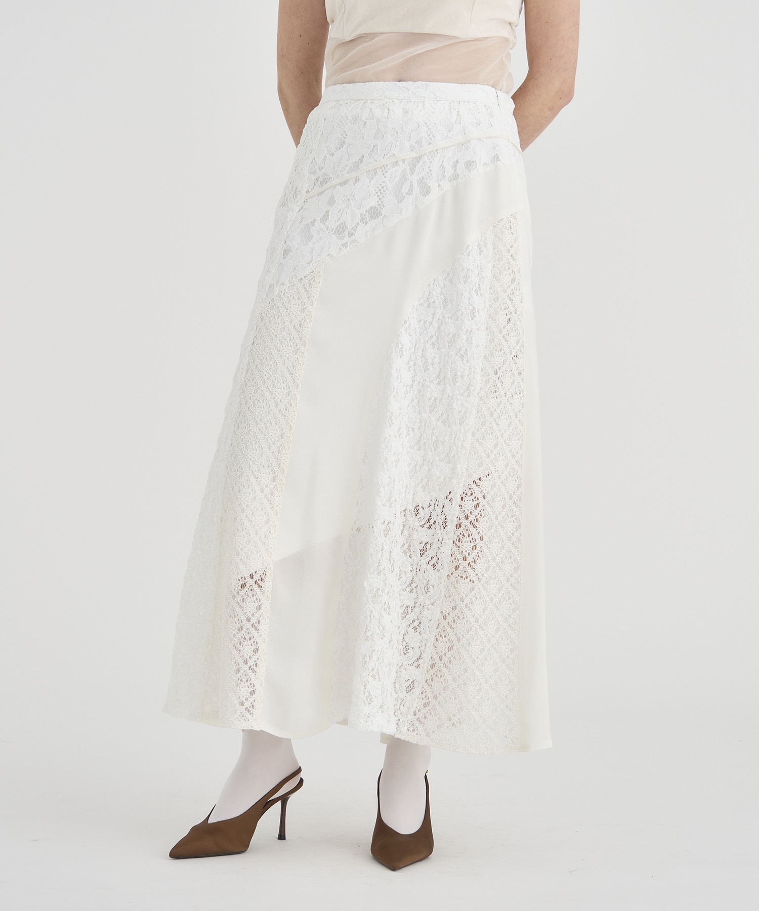 Slant Asym Lace Skirt