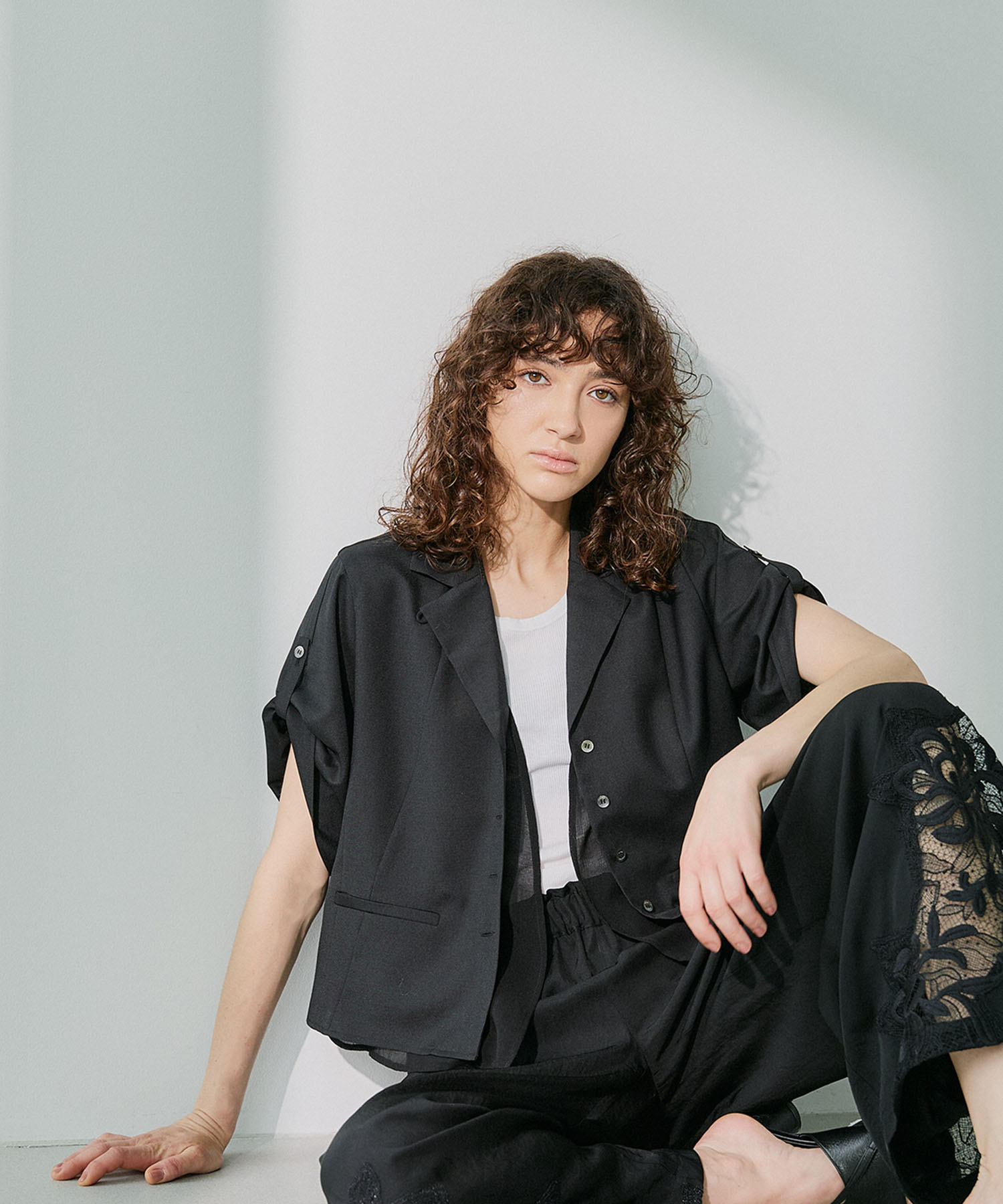 Open Collar Combi Shirts