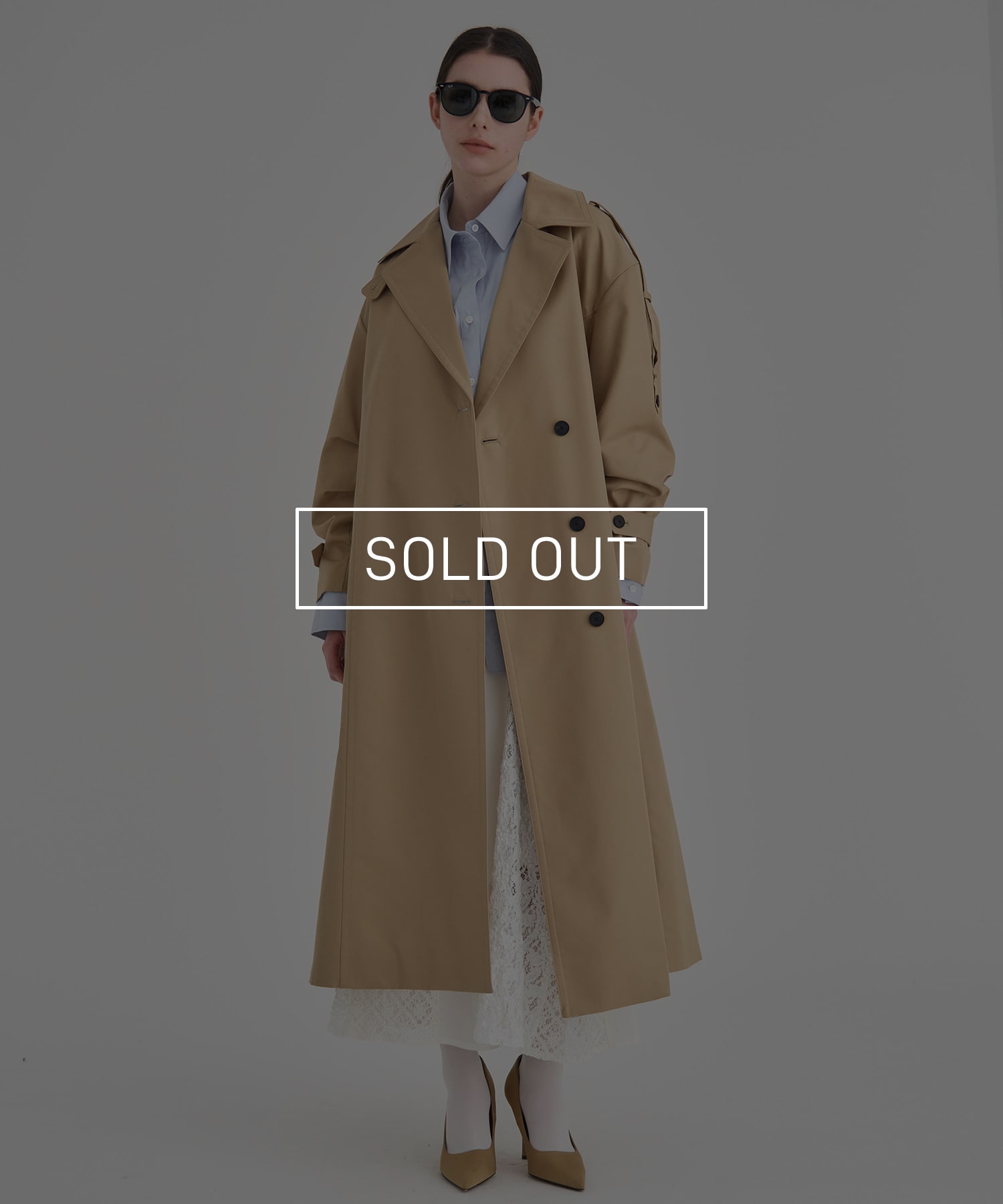 Wide Lapel Trench Coat