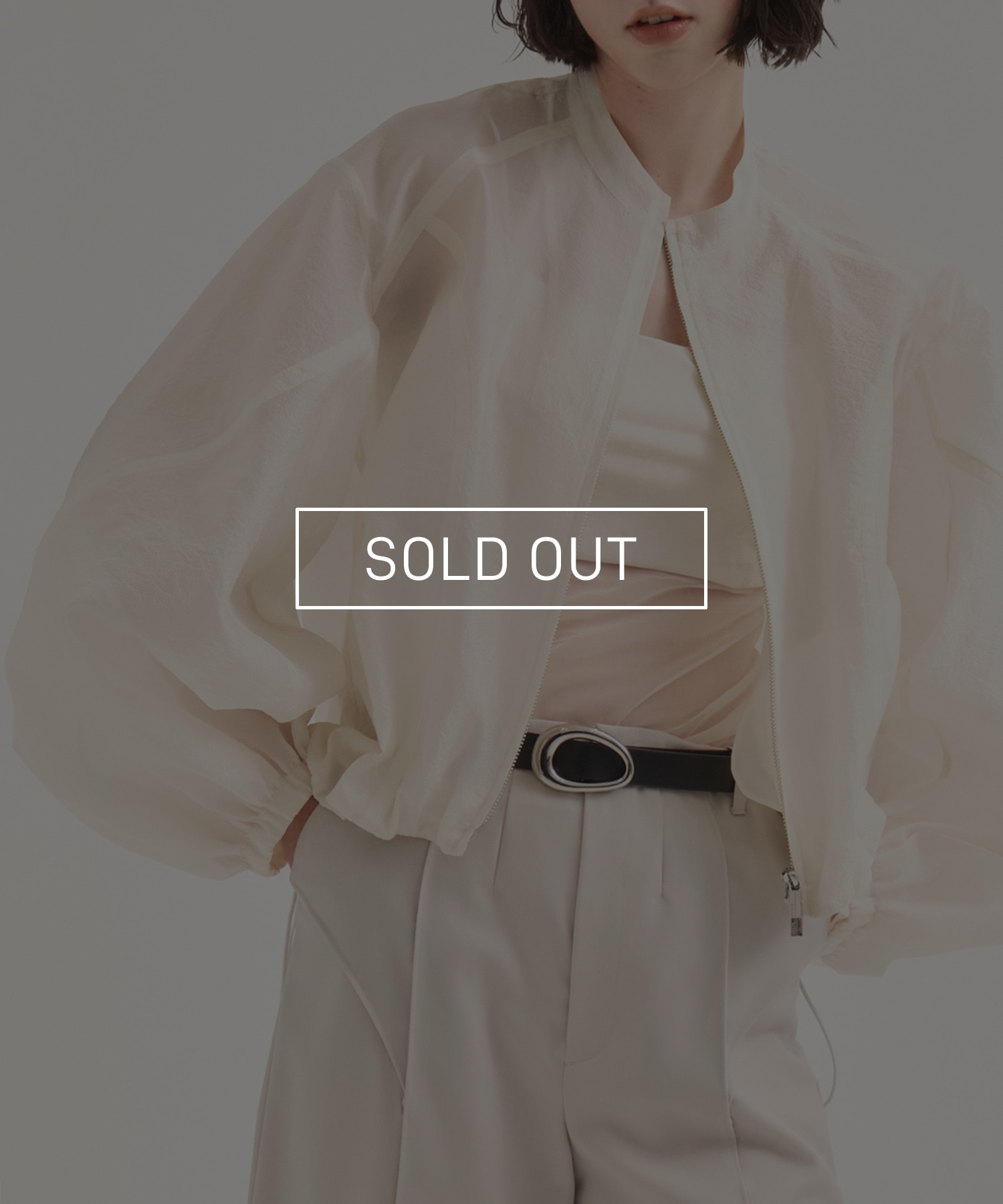 Rough Over Sheer Blouson