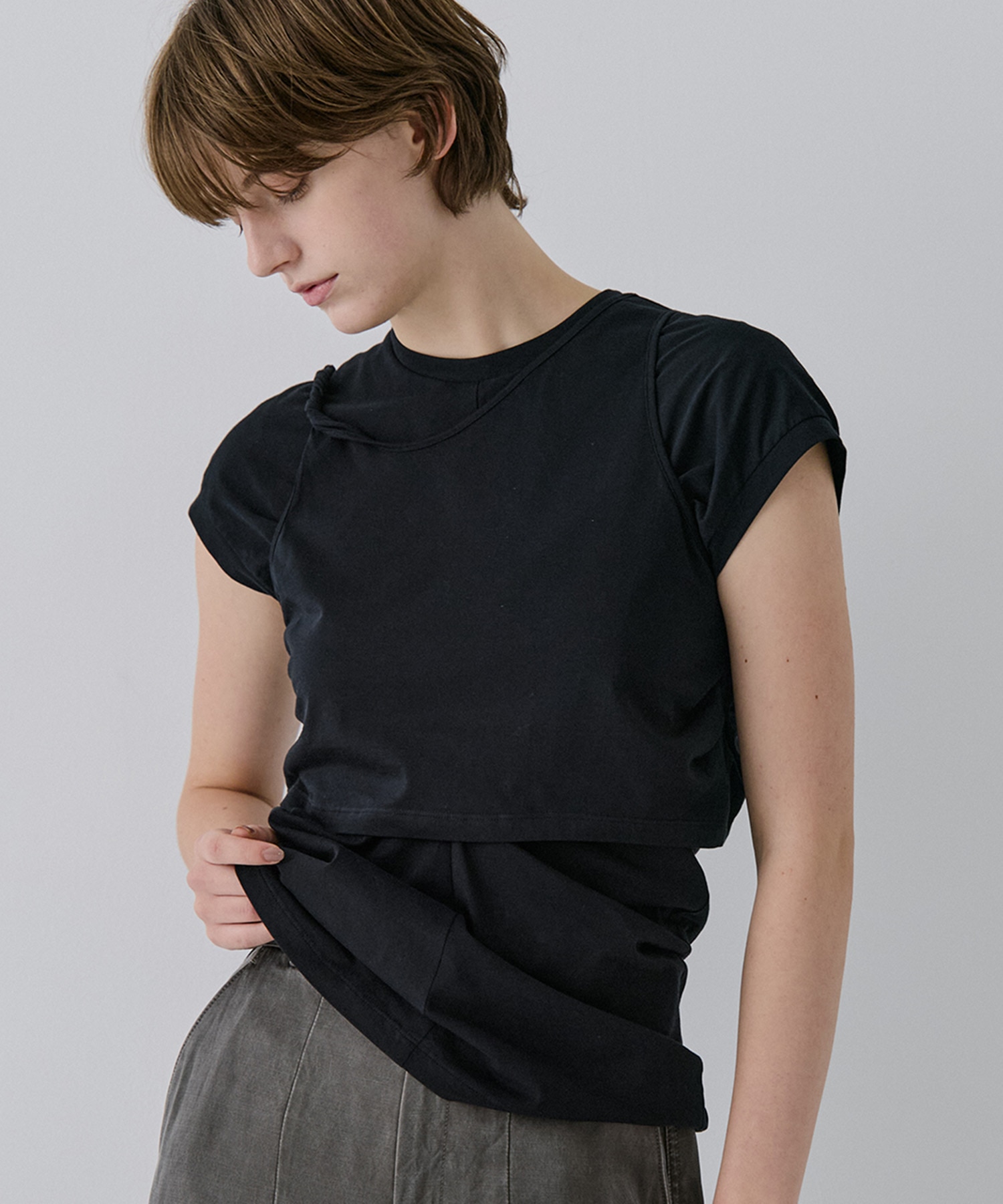 Overlap Spin T-Shirt
