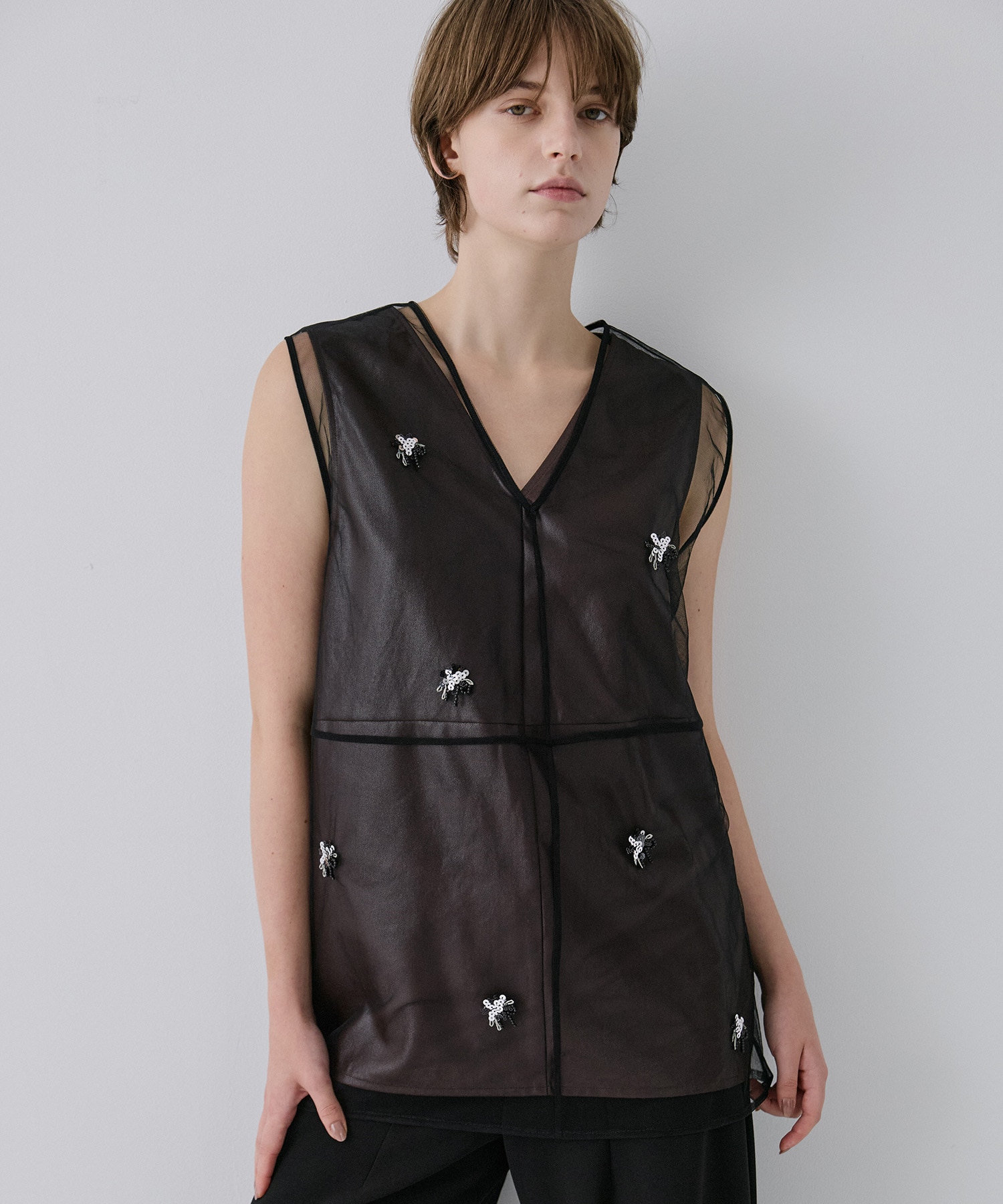 Tulle Motife Vest