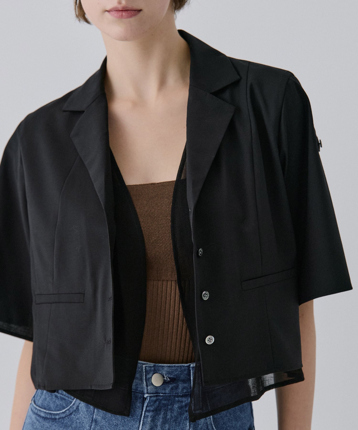 Open Collar Short  Shirts