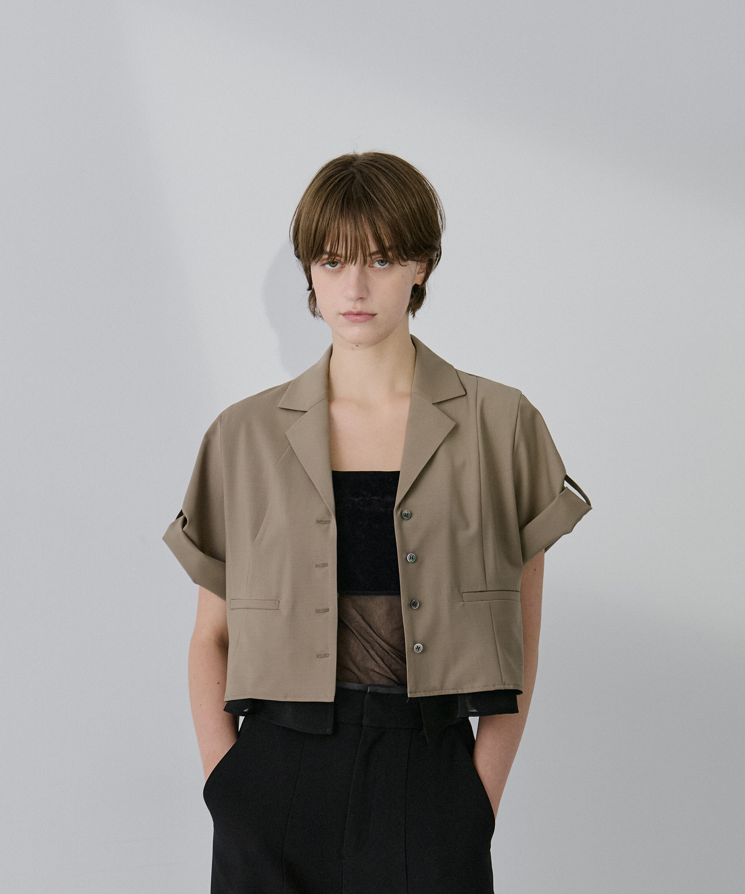 Open Collar Short  Shirts