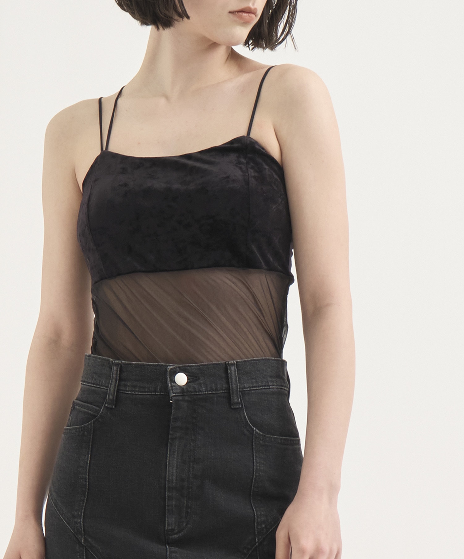 Cupin Velour Asym Camisole